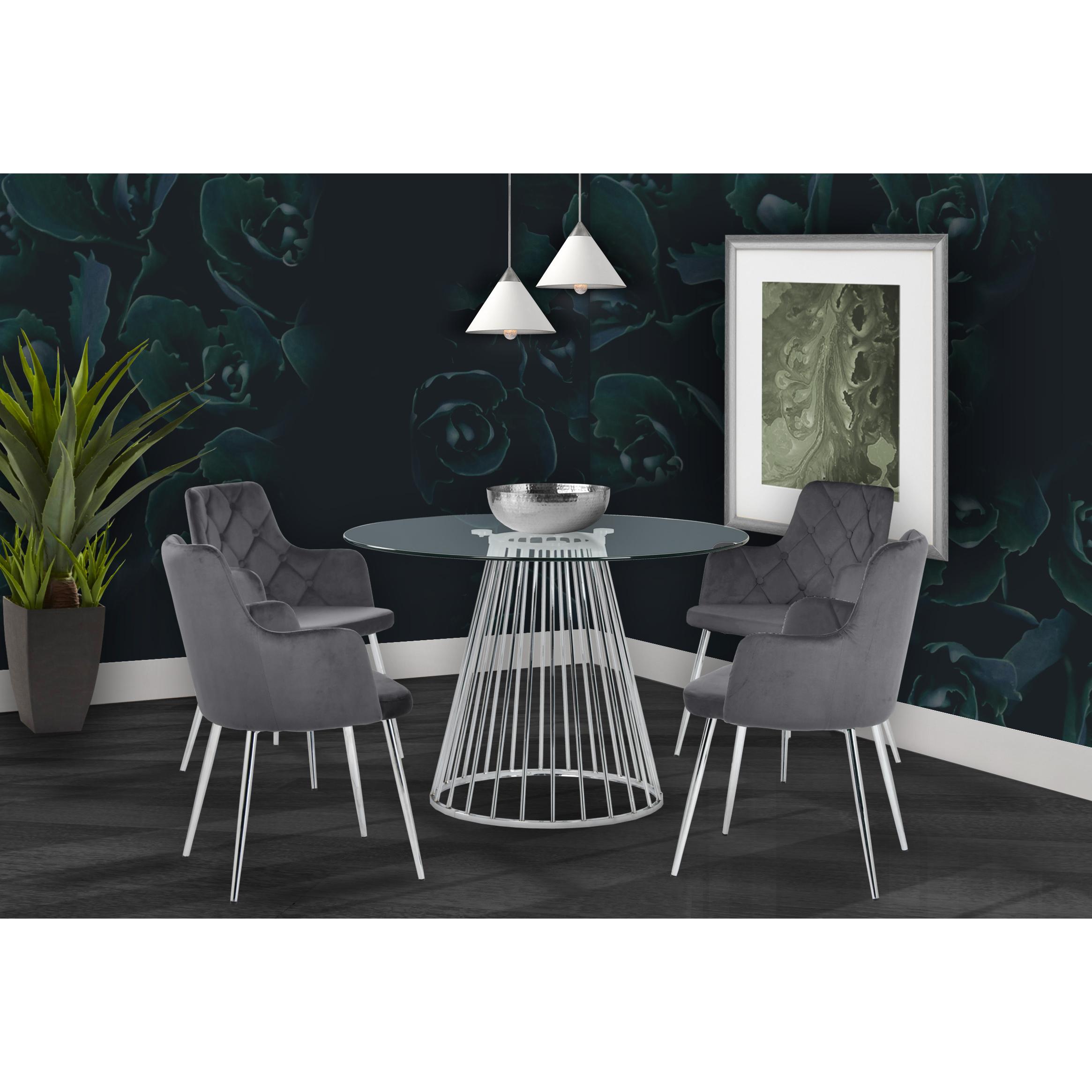 Meridian Gio Chrome Dining Table