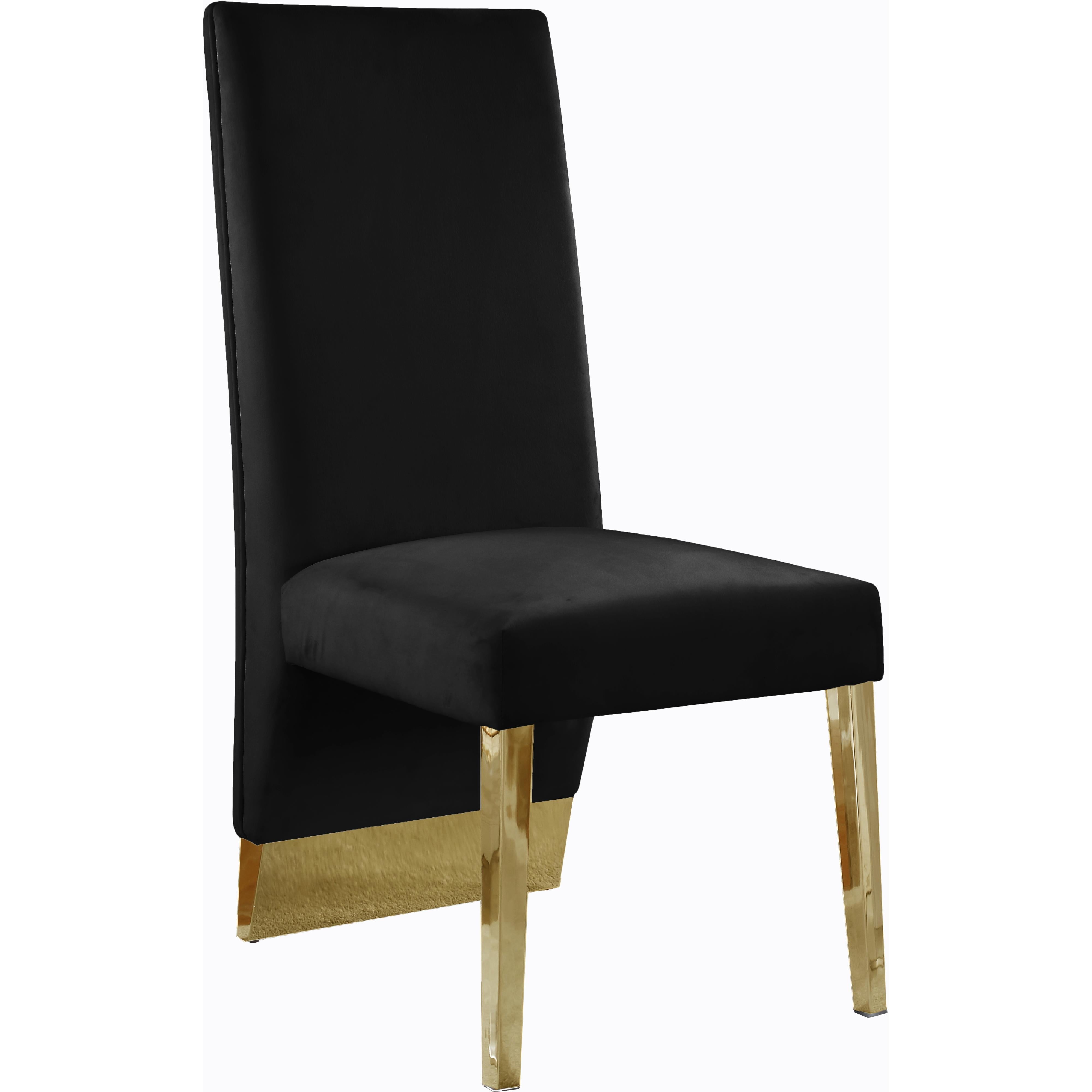 Meridian Porsha Black Velvet Dining Chair