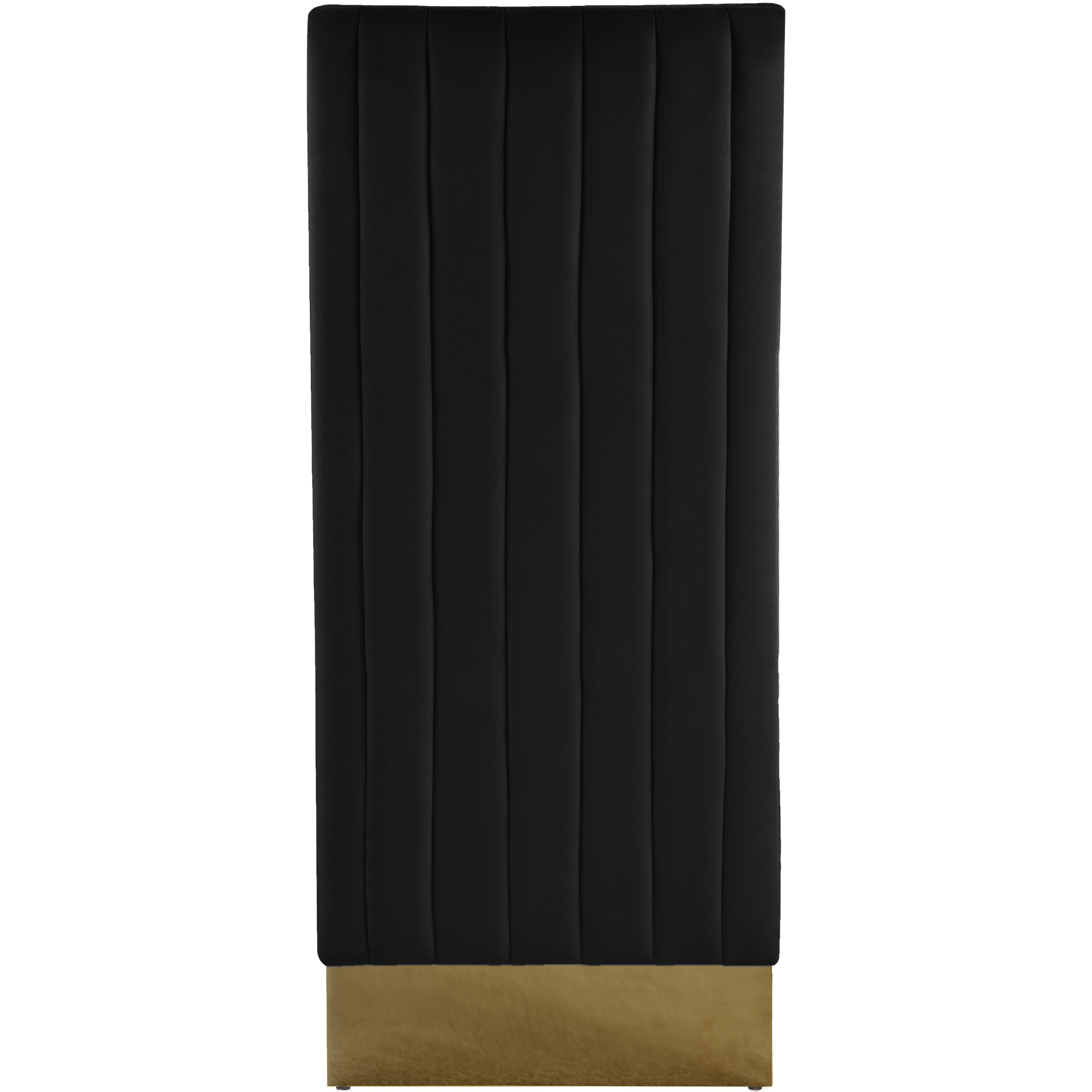 Meridian Porsha Black Velvet Dining Chair