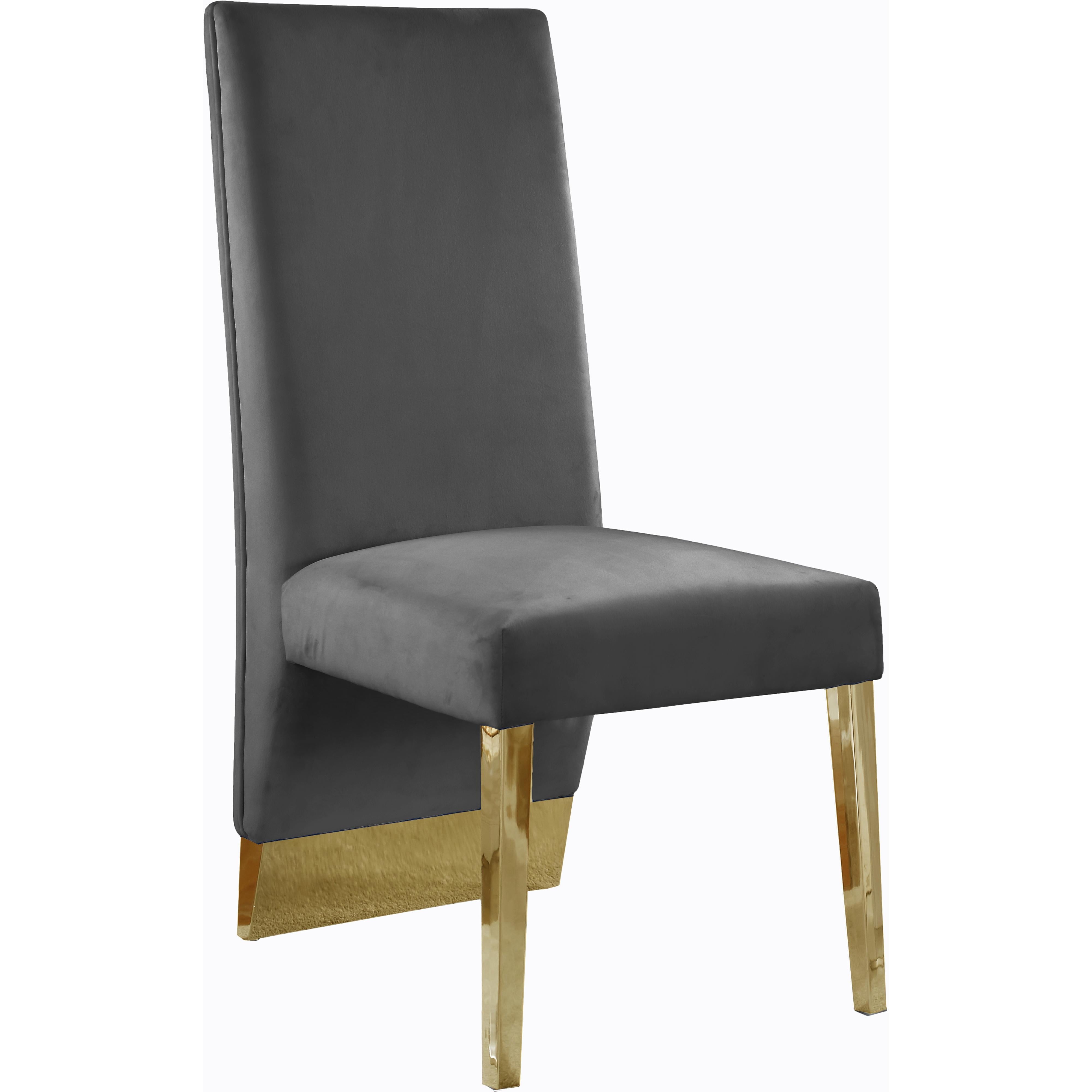 Meridian Porsha Grey Velvet Dining Chair
