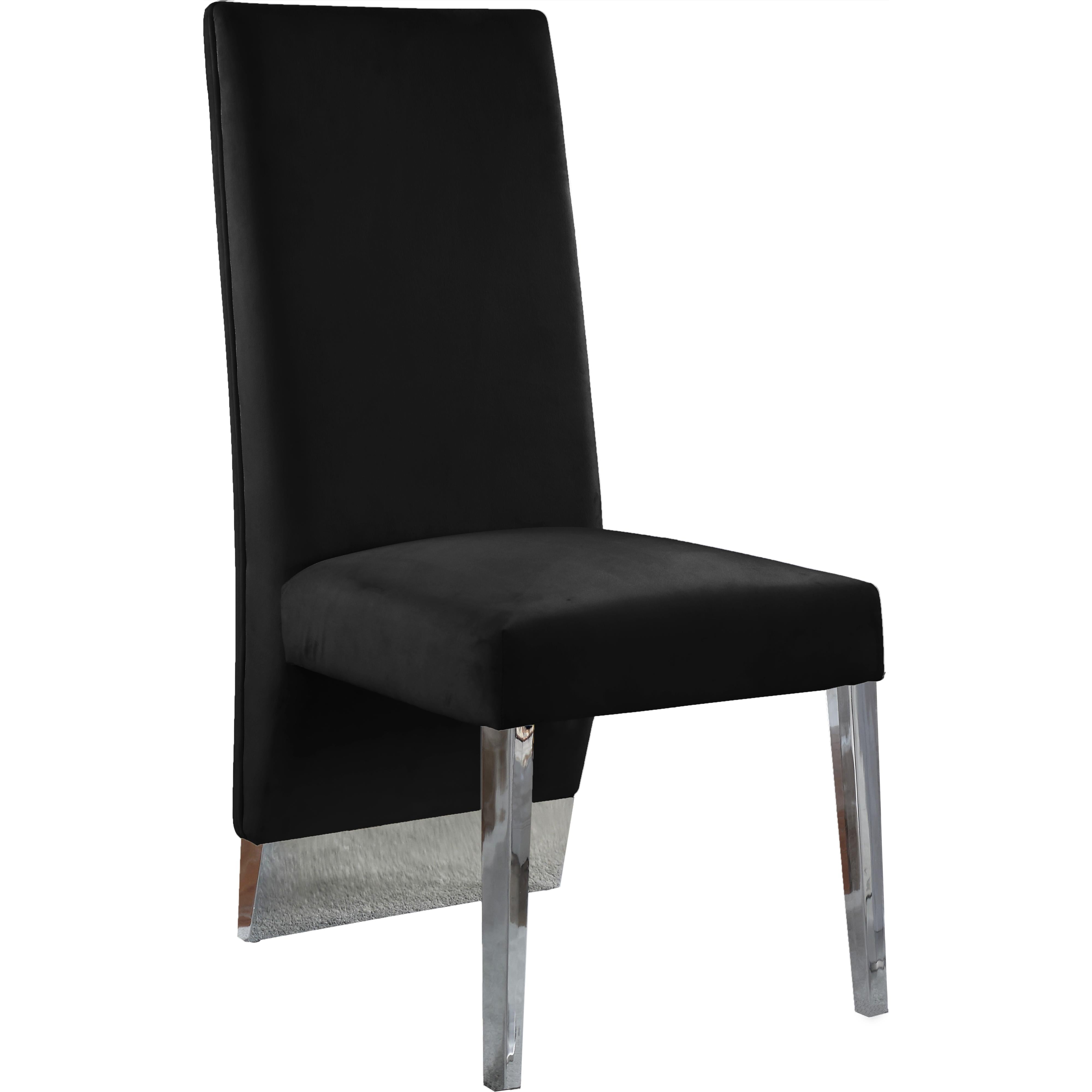 Meridian Porsha Black Velvet Dining Chair