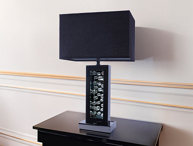 Monica Black Nickel LED Table Lamp — Bubble Column