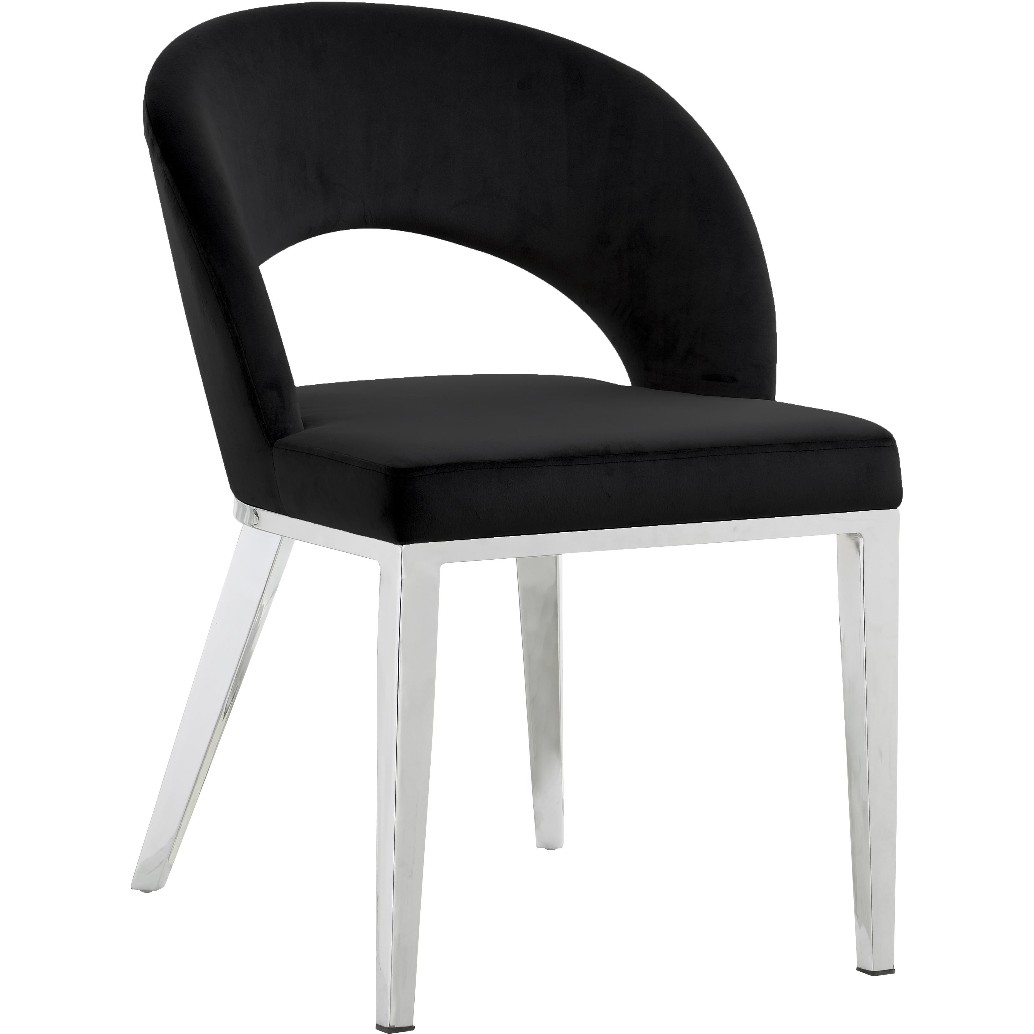 Meridian Roberto Black Velvet Dining Chair