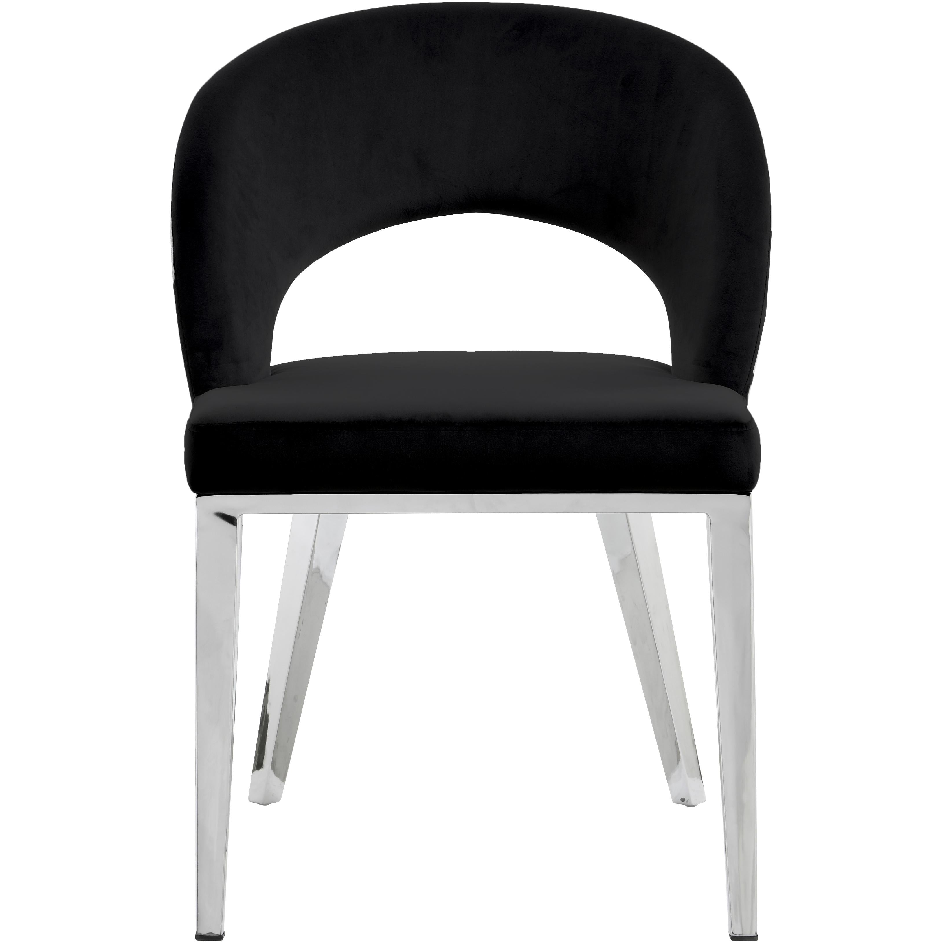 Meridian Roberto Black Velvet Dining Chair