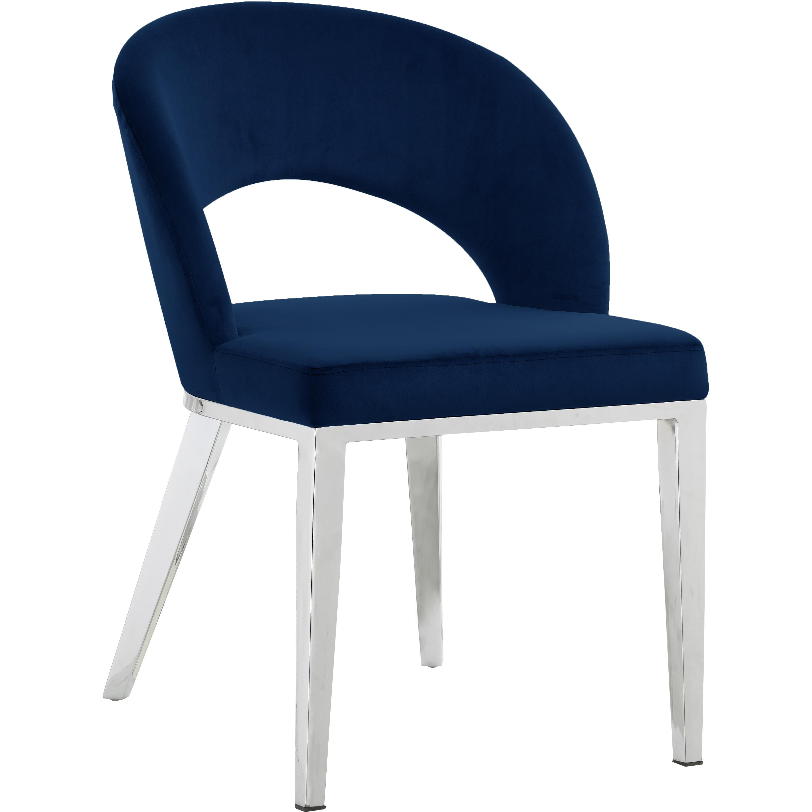 Meridian Roberto Navy Velvet Dining Chair