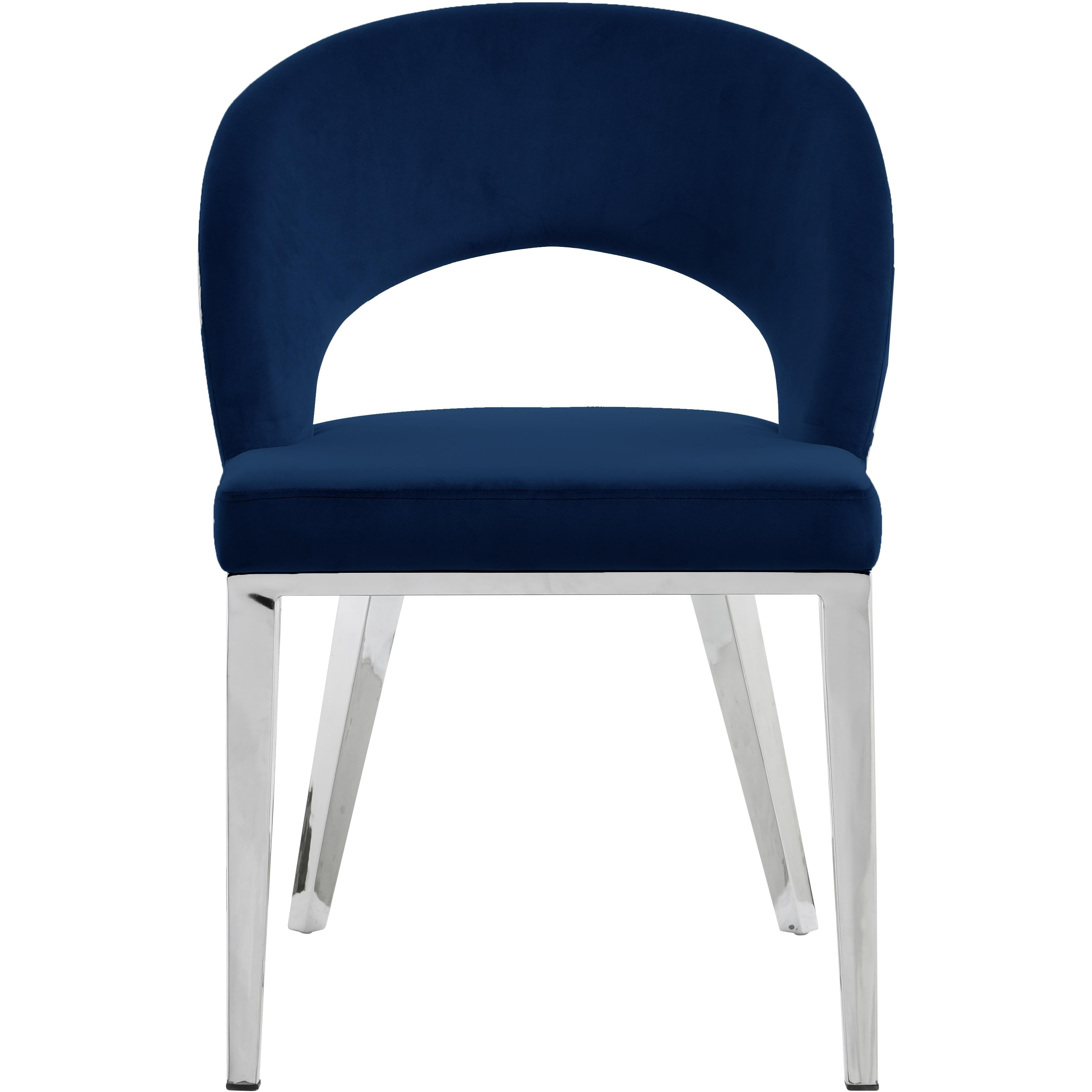 Meridian Roberto Navy Velvet Dining Chair