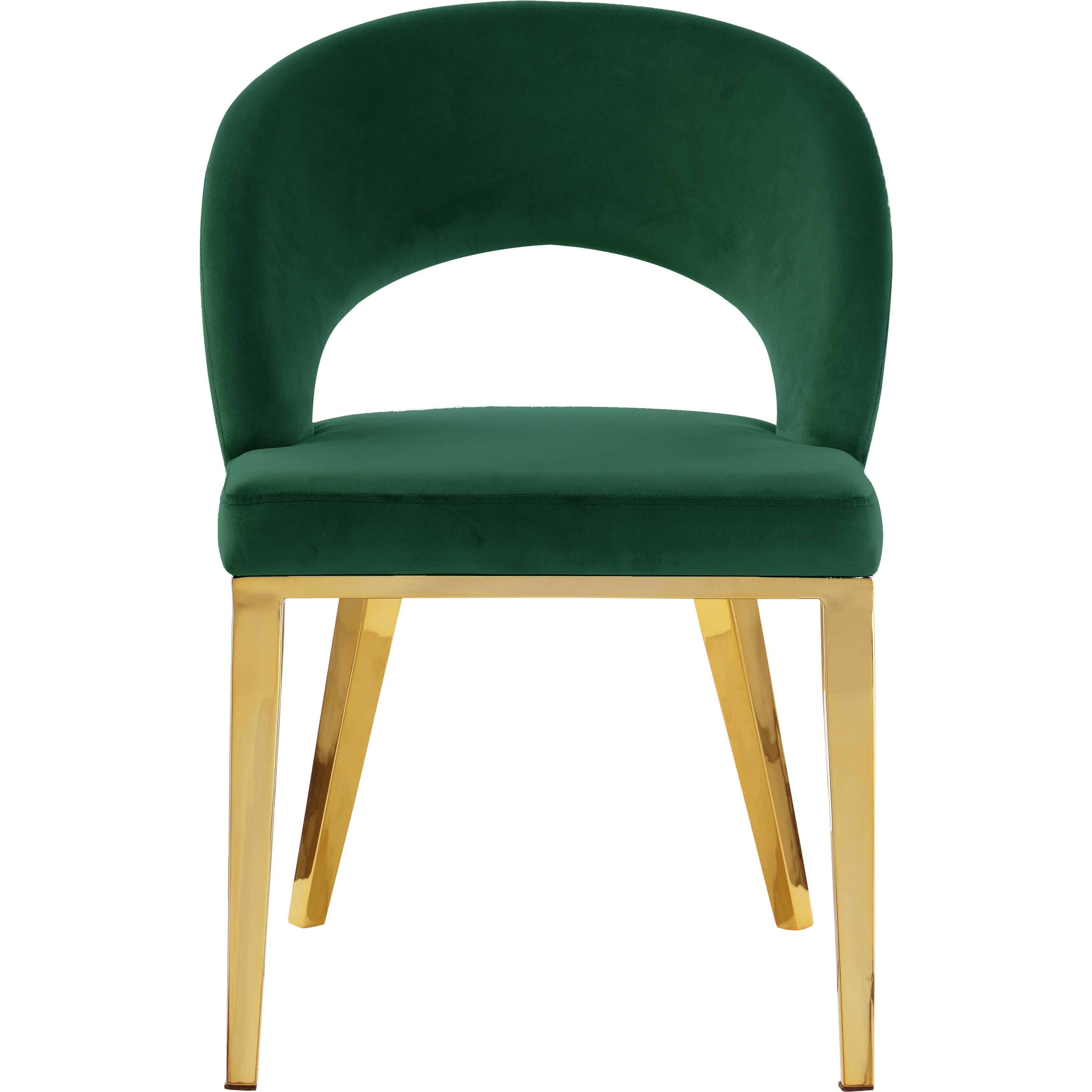 Meridian Roberto Green Velvet Dining Chair