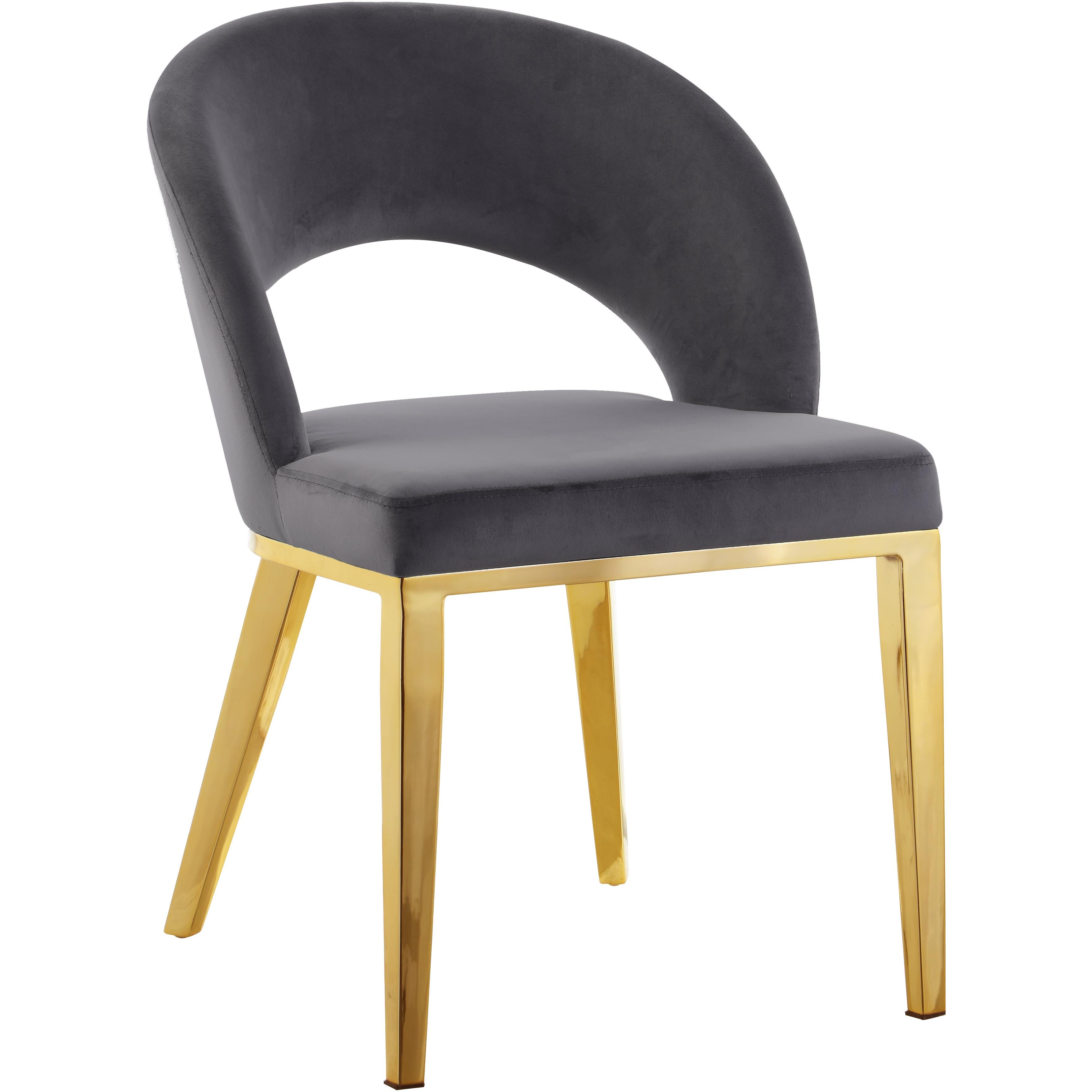 Meridian Roberto Grey Velvet Dining Chair