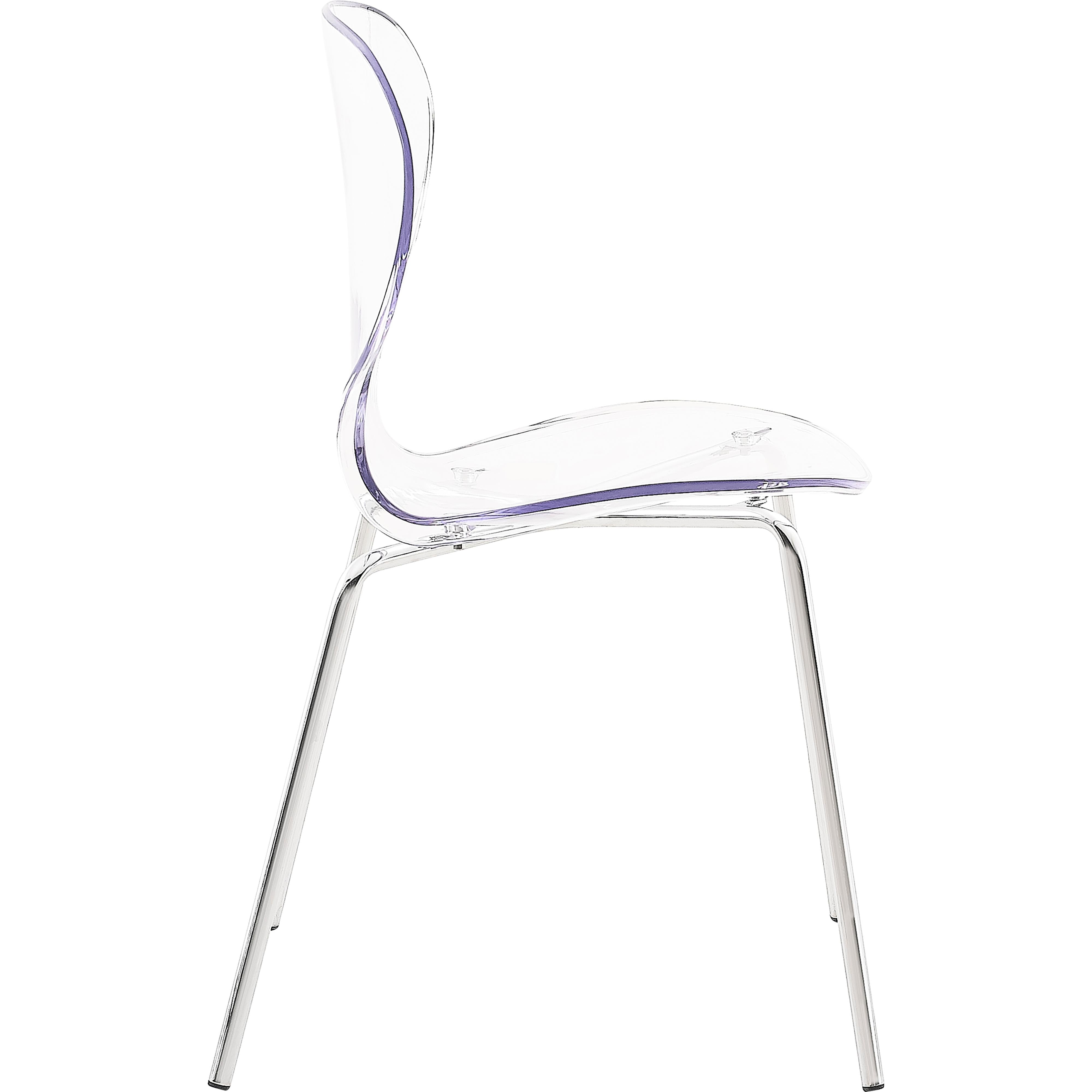 Meridian Clarion Chrome Metal Dining Chair