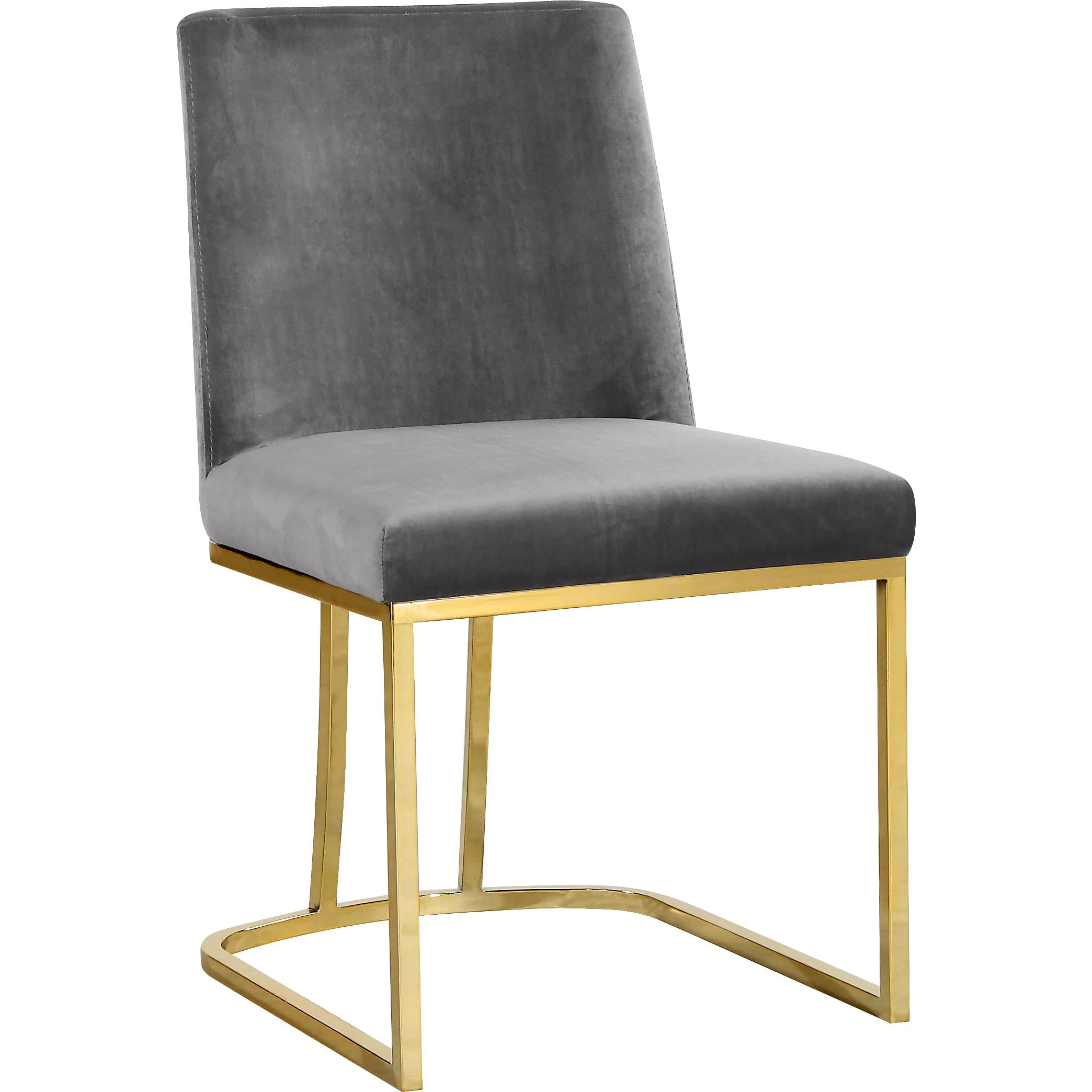 Meridian Heidi Grey Velvet Dining Chair