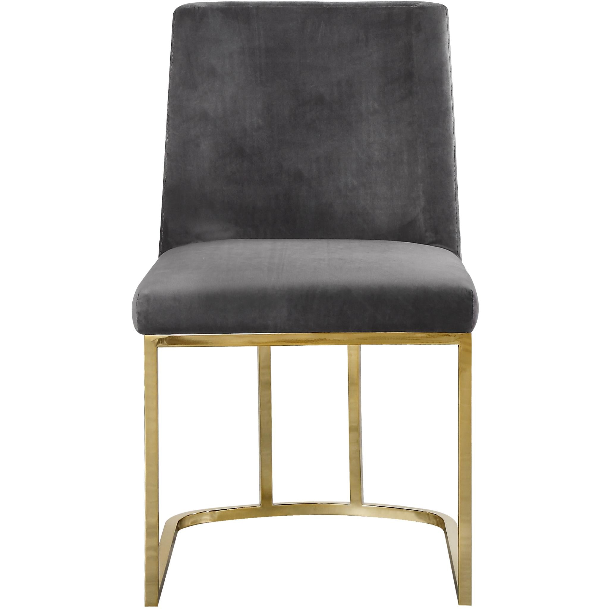 Meridian Heidi Grey Velvet Dining Chair