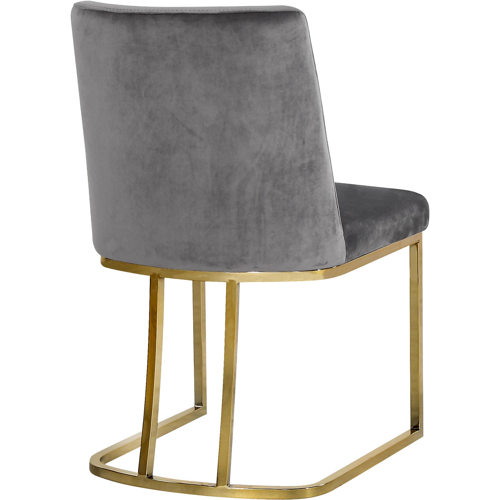 Meridian Heidi Grey Velvet Dining Chair