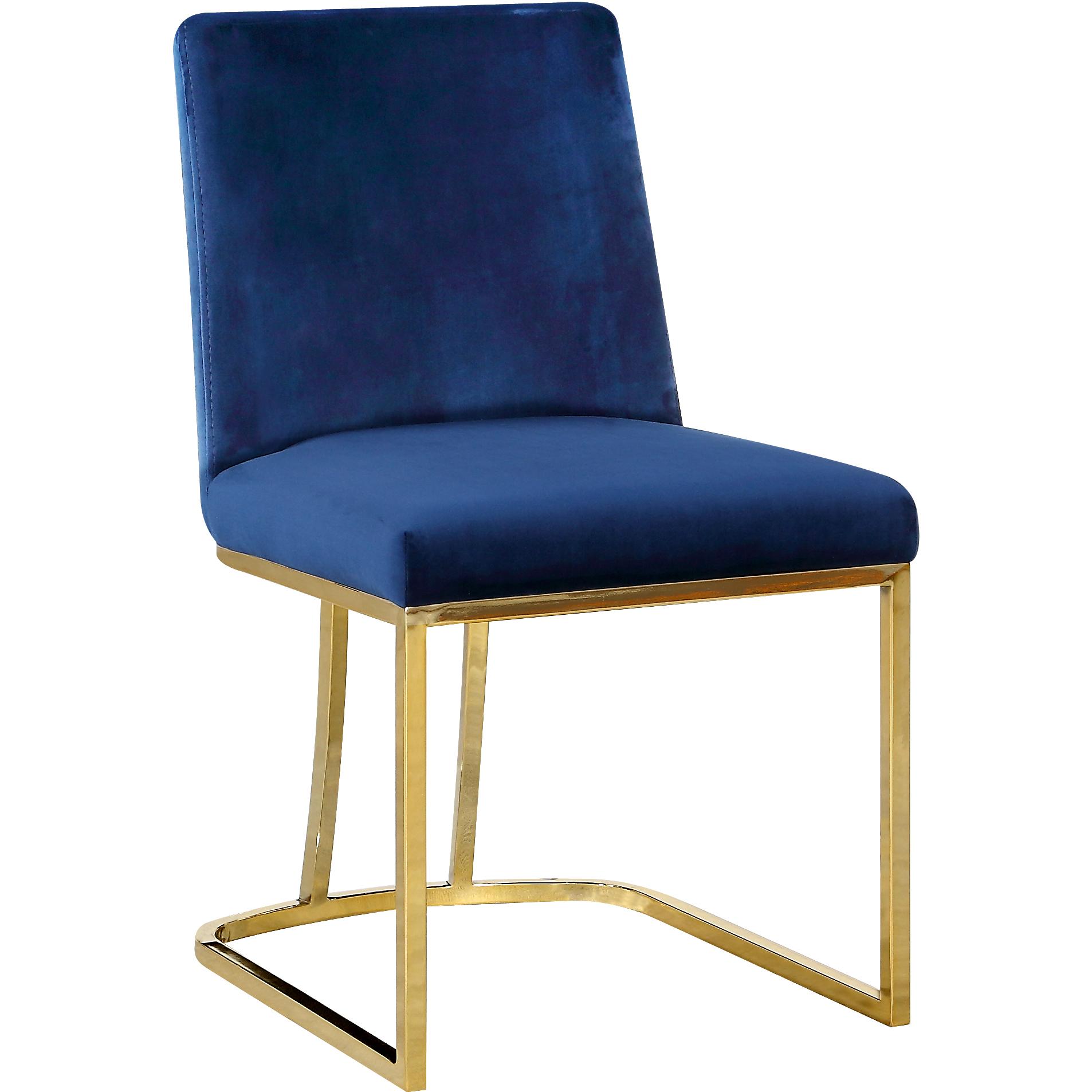 Meridian Heidi Navy Velvet Dining Chair