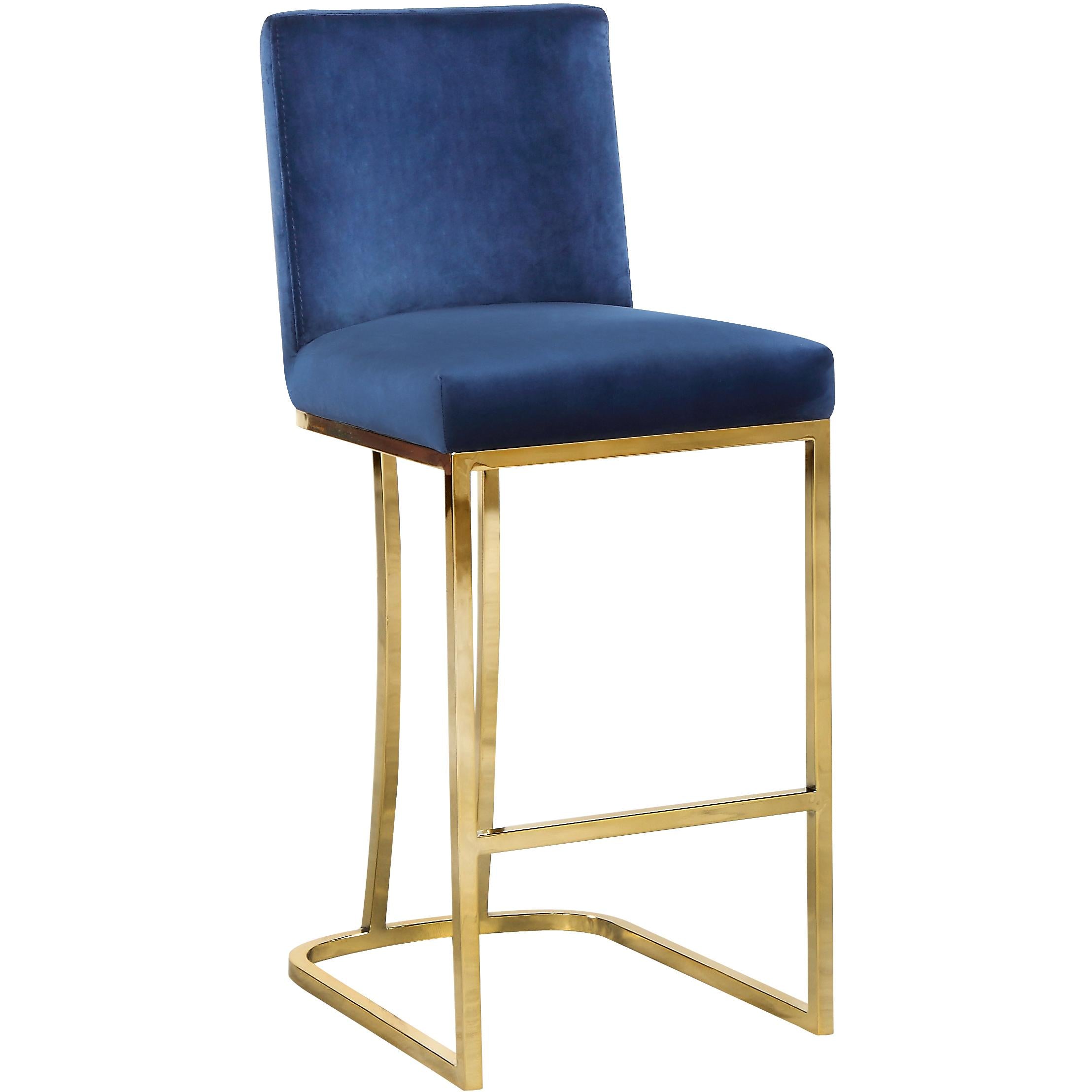 Meridian Heidi Navy Velvet Stool