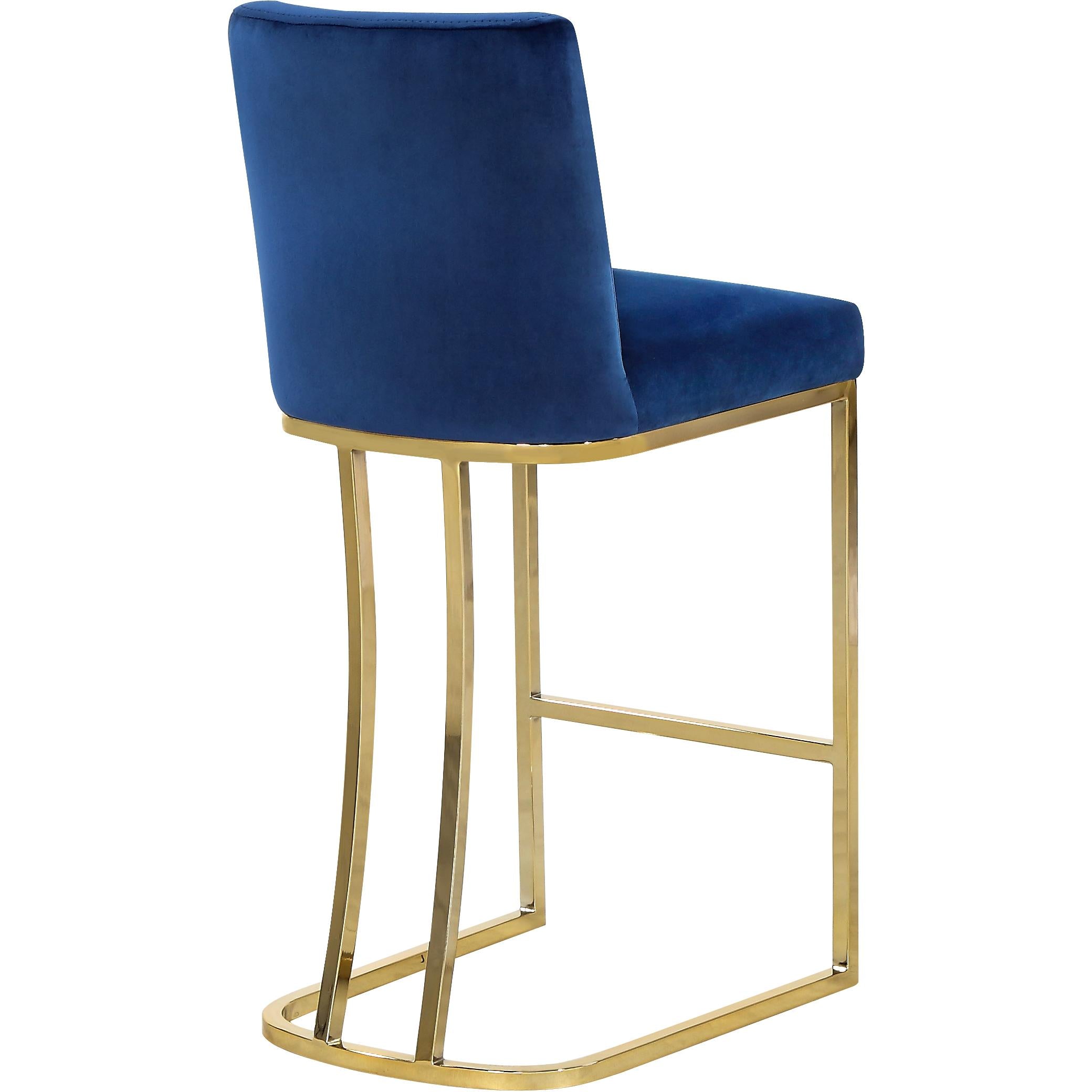 Meridian Heidi Navy Velvet Stool