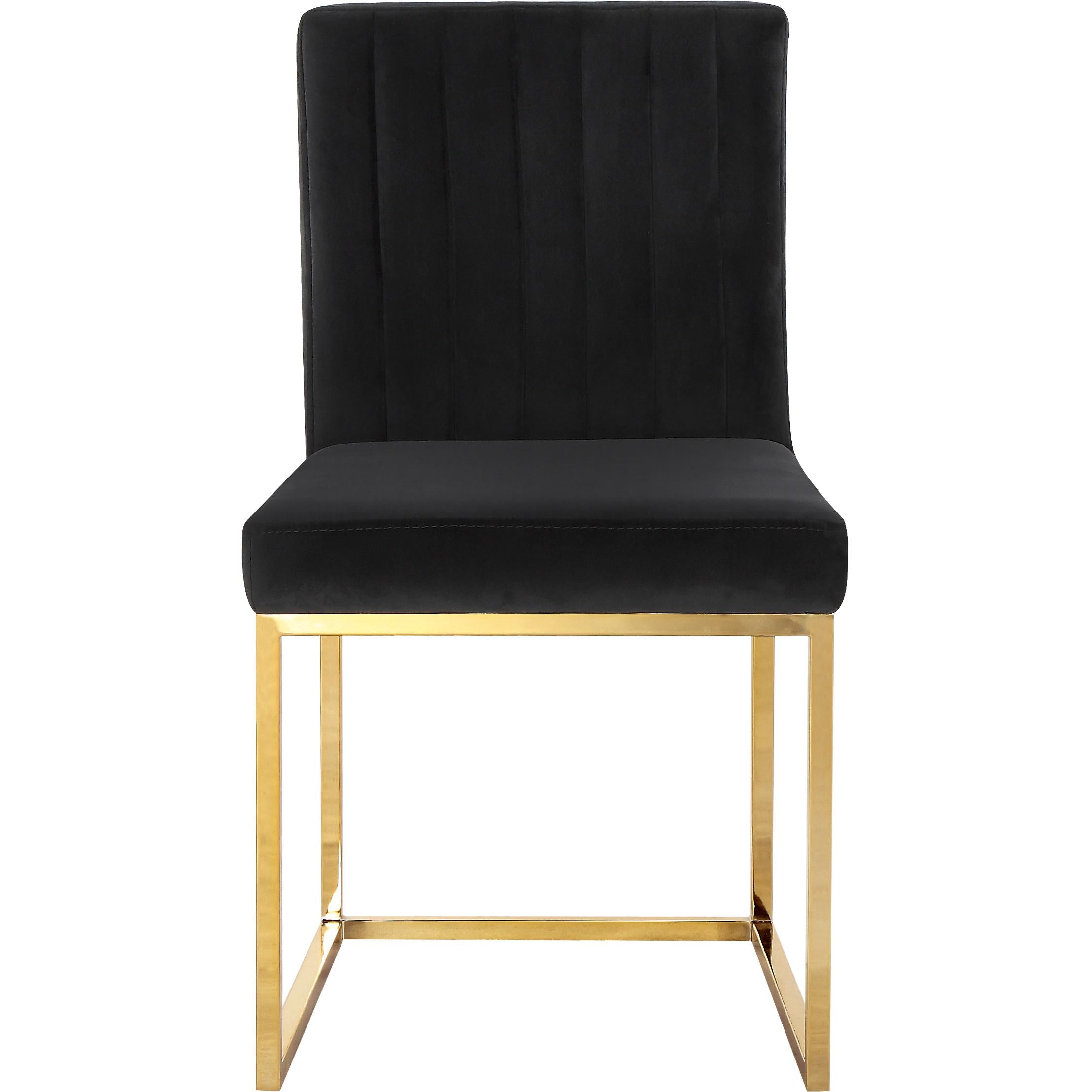 Meridian Giselle Black Velvet Dining Chair