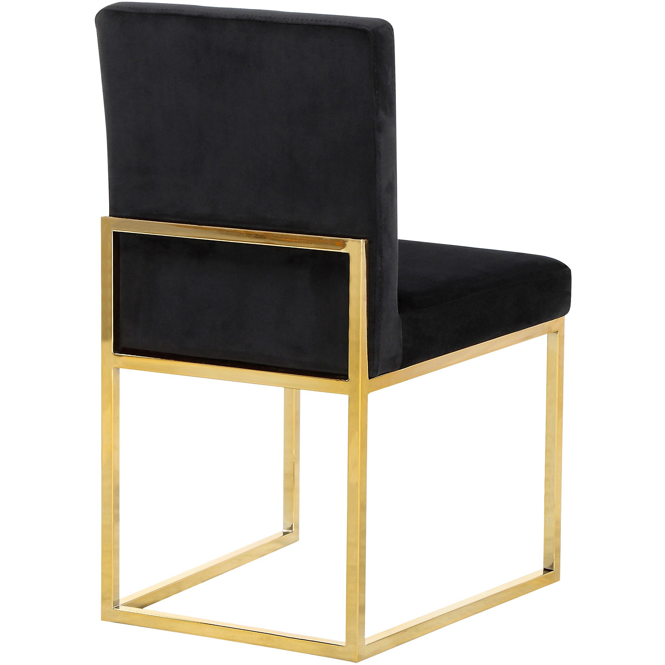 Meridian Giselle Black Velvet Dining Chair
