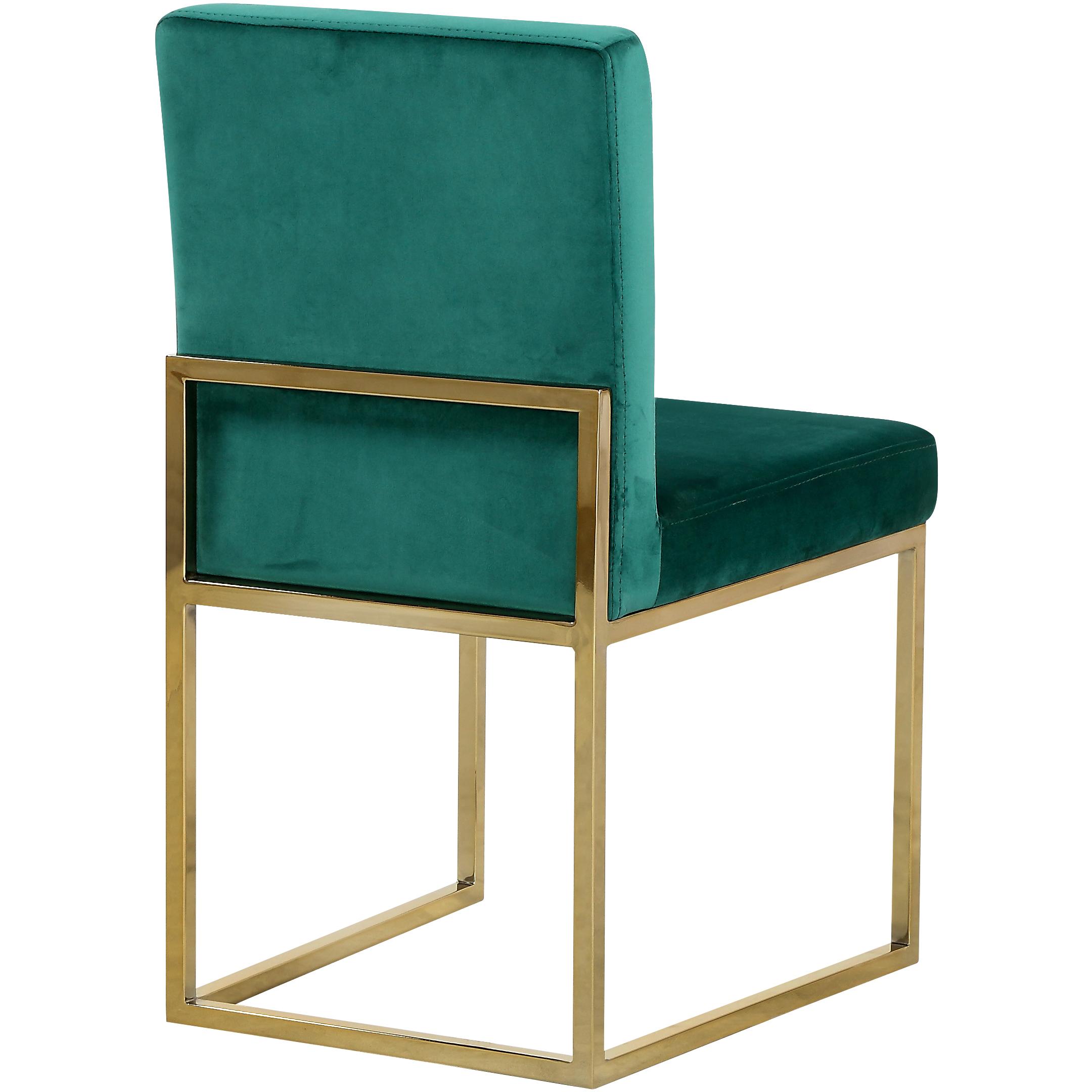 Meridian Giselle Green Velvet Dining Chair