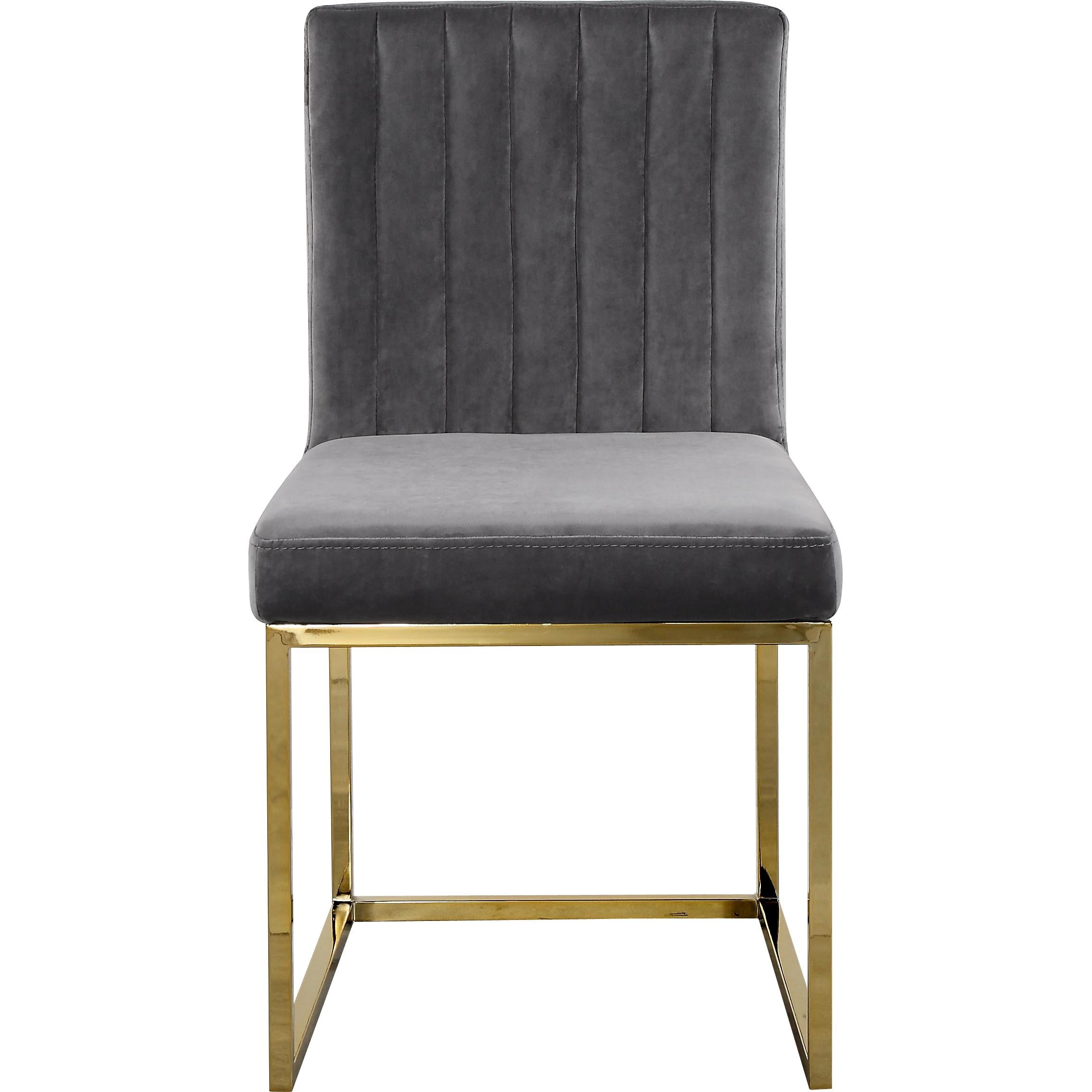 Meridian Giselle Grey Velvet Dining Chair