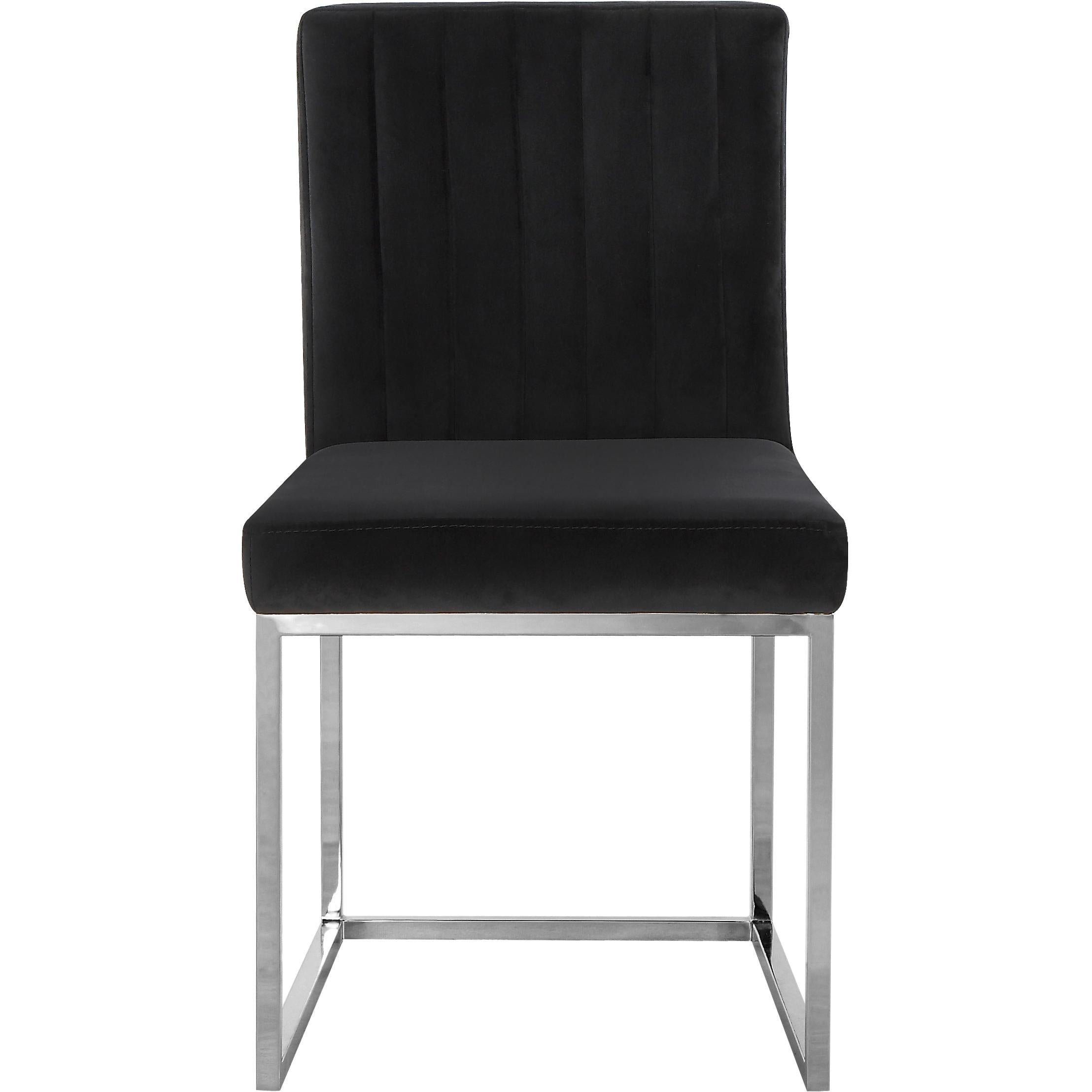 Meridian Giselle Black Velvet Dining Chair