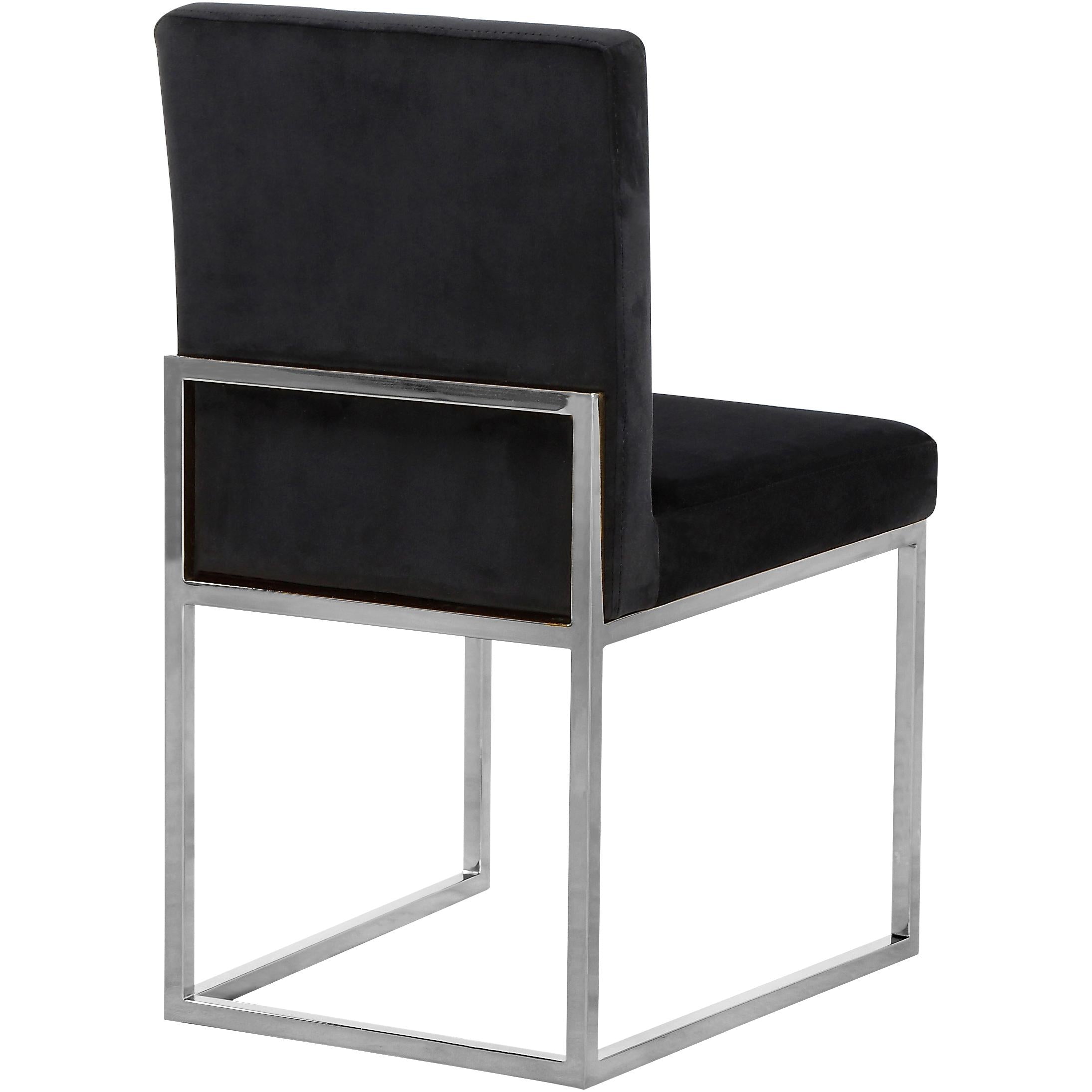 Meridian Giselle Black Velvet Dining Chair