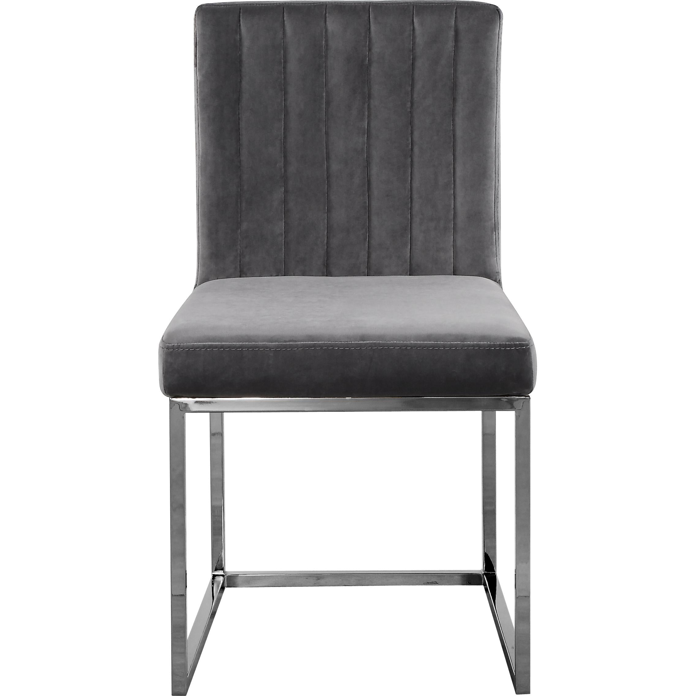 Meridian Giselle Grey Velvet Dining Chair