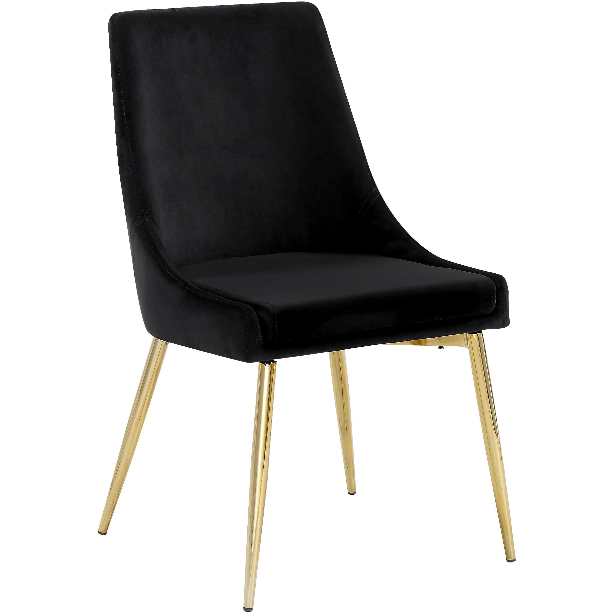 Meridian Karina Black Velvet Dining Chair