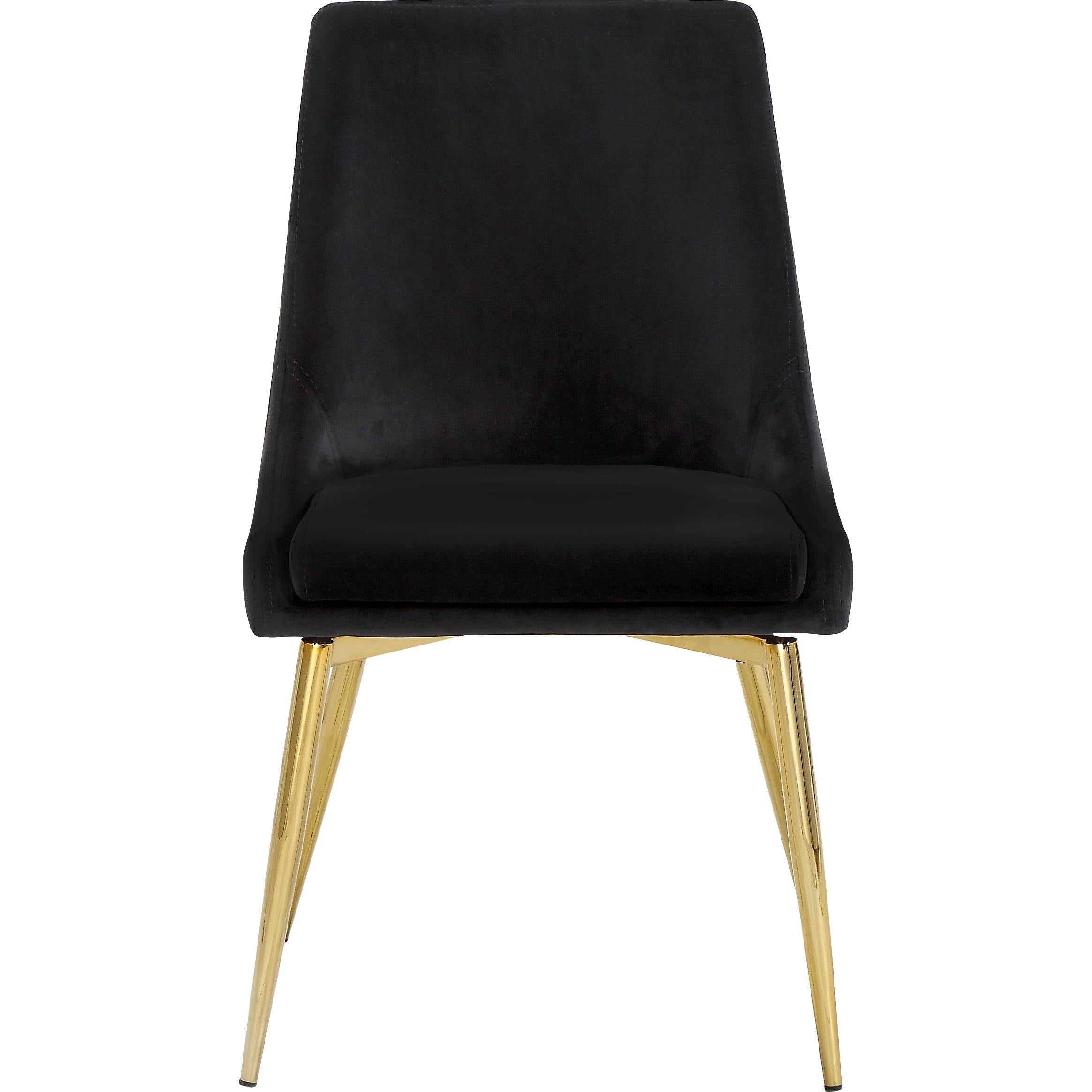 Meridian Karina Black Velvet Dining Chair