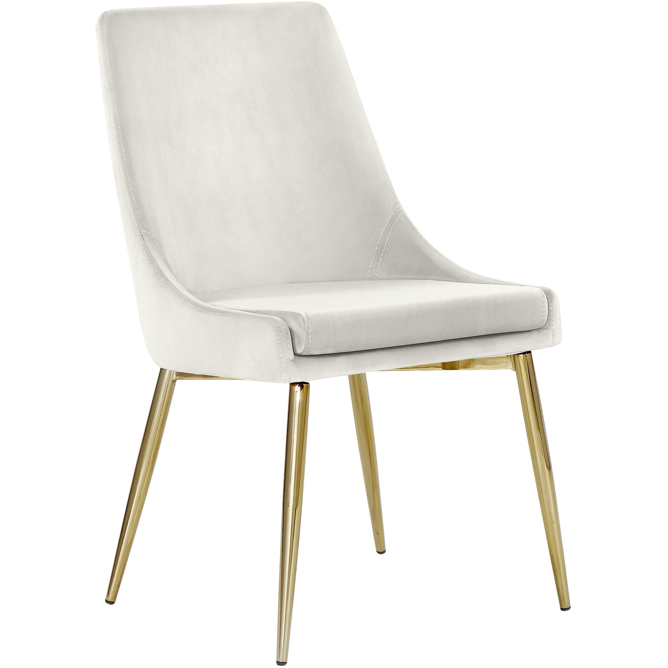 Meridian Karina Cream Velvet Dining Chair