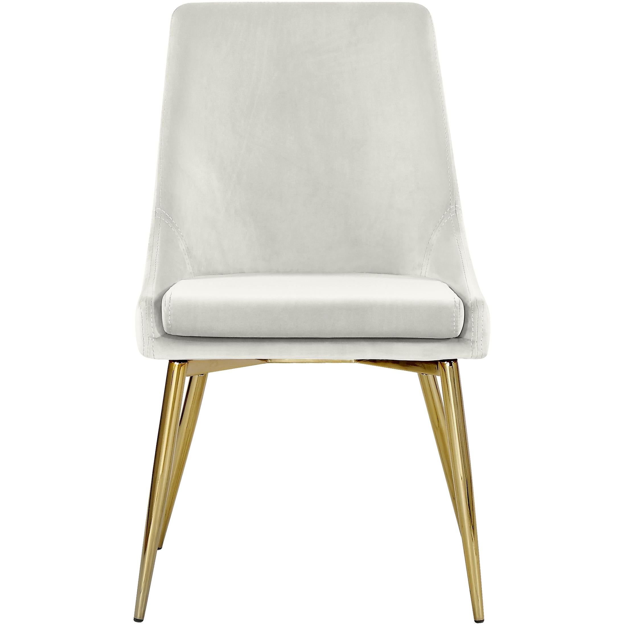 Meridian Karina Cream Velvet Dining Chair