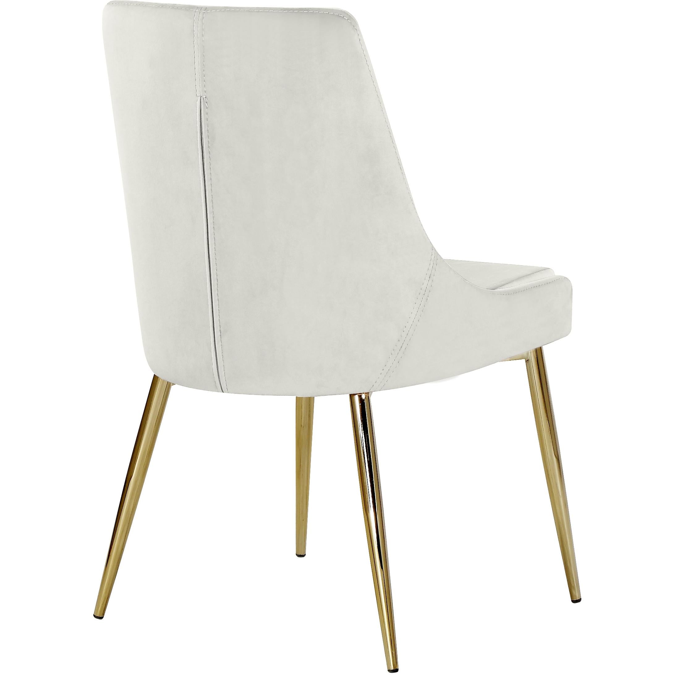 Meridian Karina Cream Velvet Dining Chair