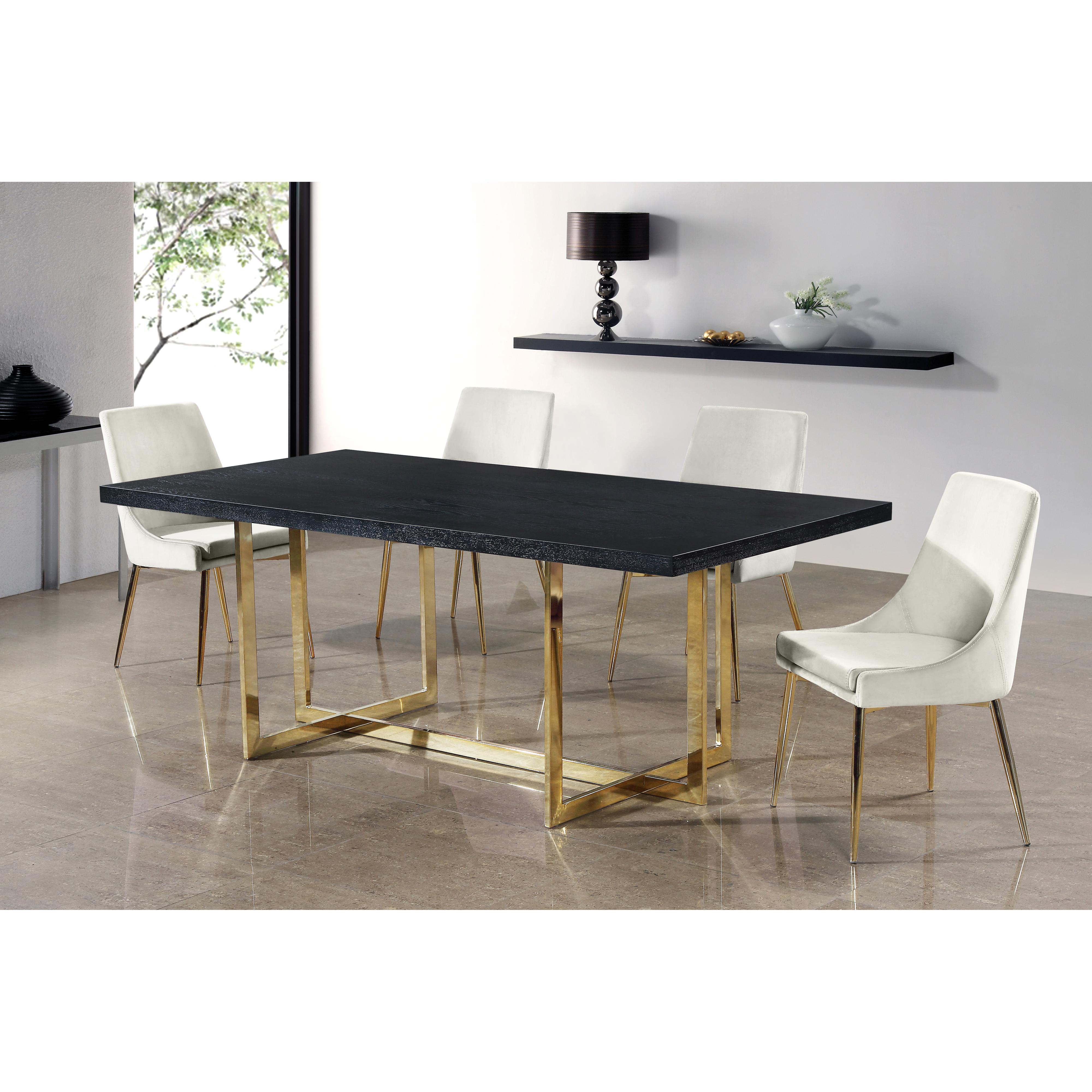 Meridian Karina Cream Velvet Dining Chair