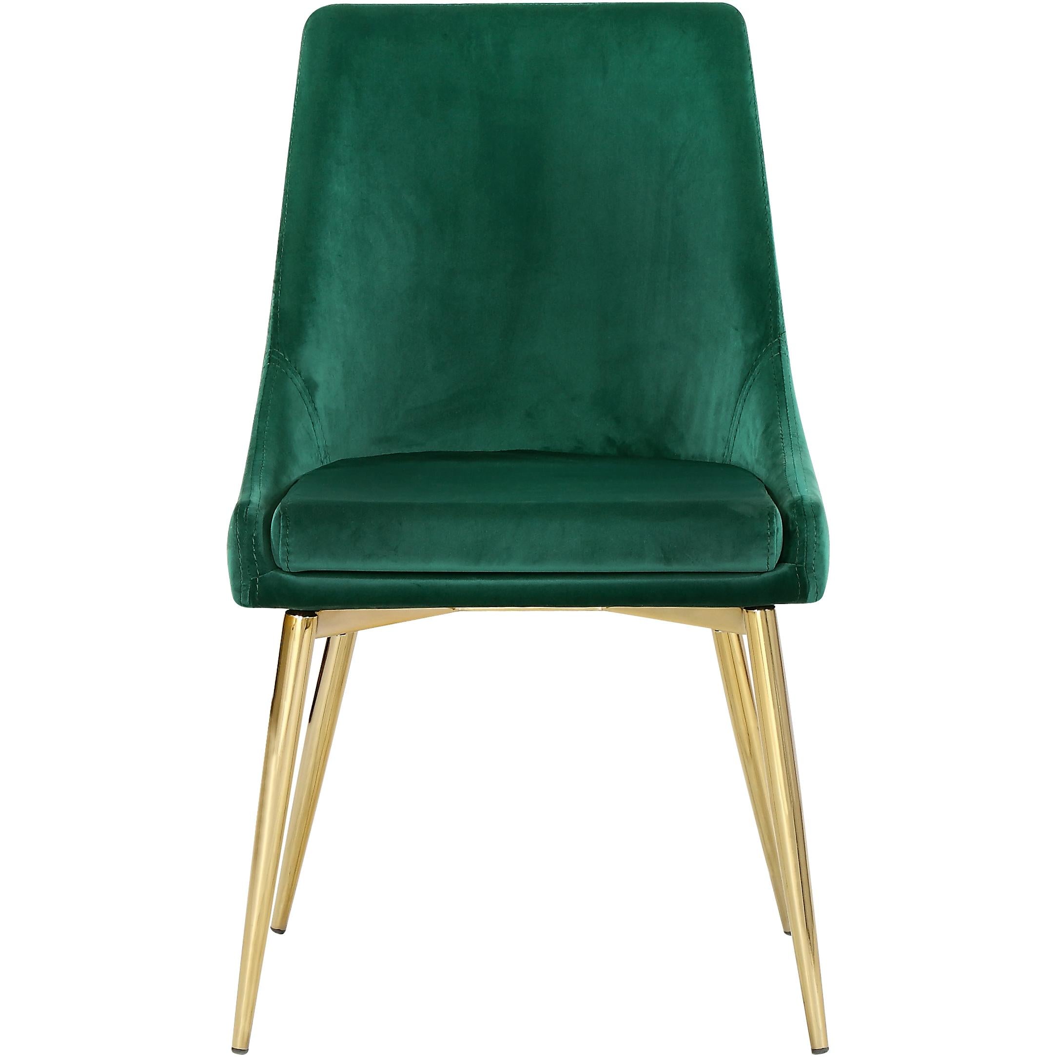 Meridian Karina Green Velvet Dining Chair