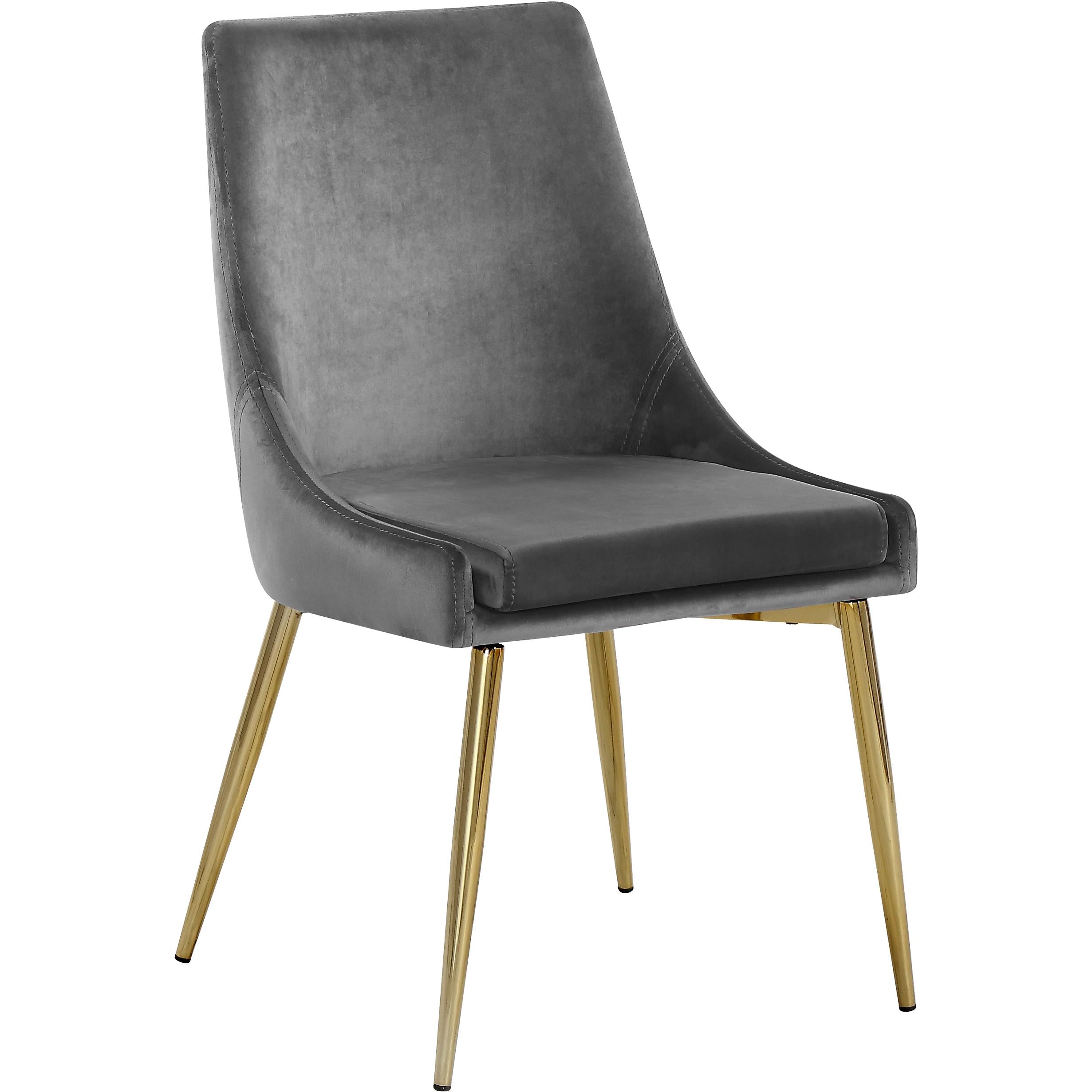 Meridian Karina Grey Velvet Dining Chair