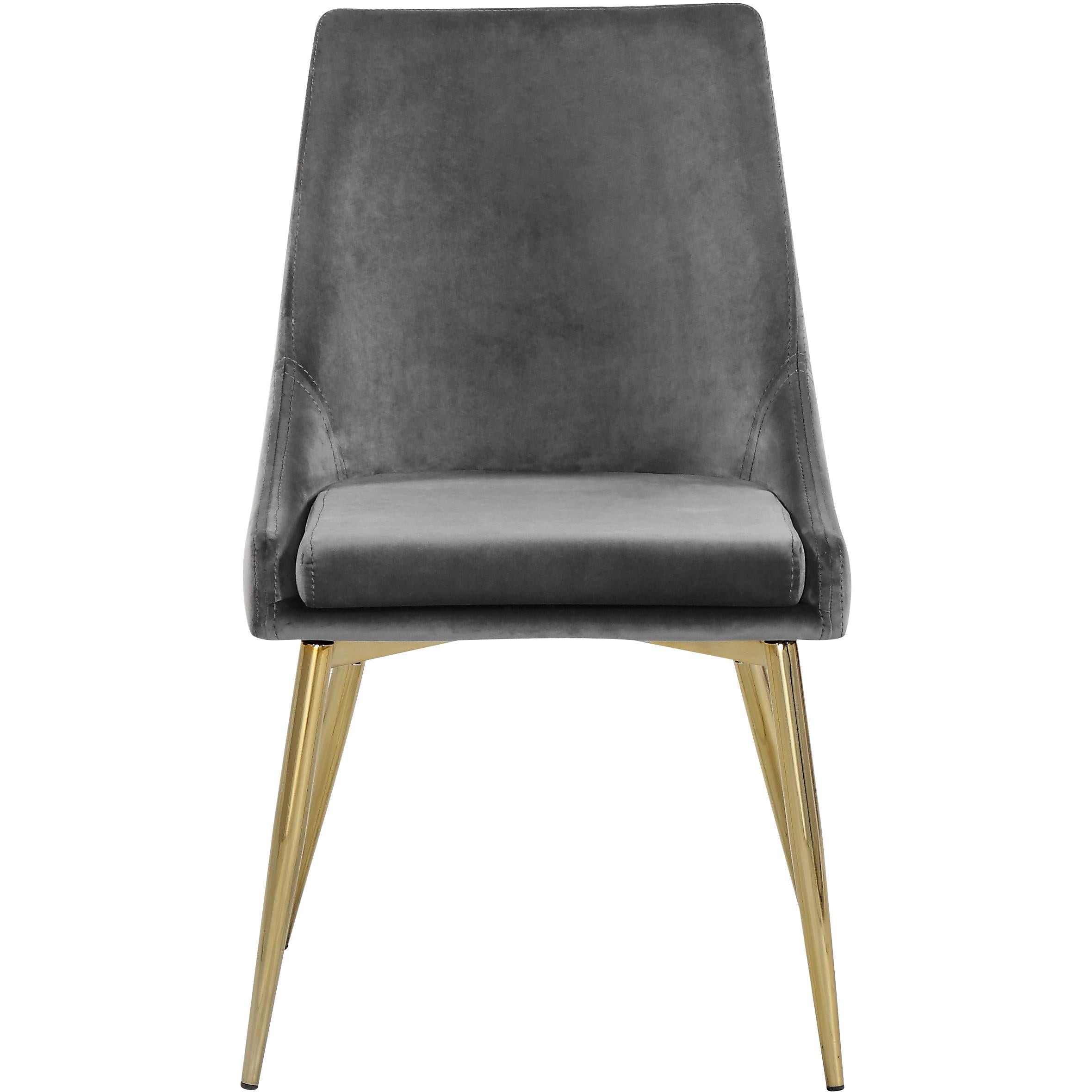 Meridian Karina Grey Velvet Dining Chair