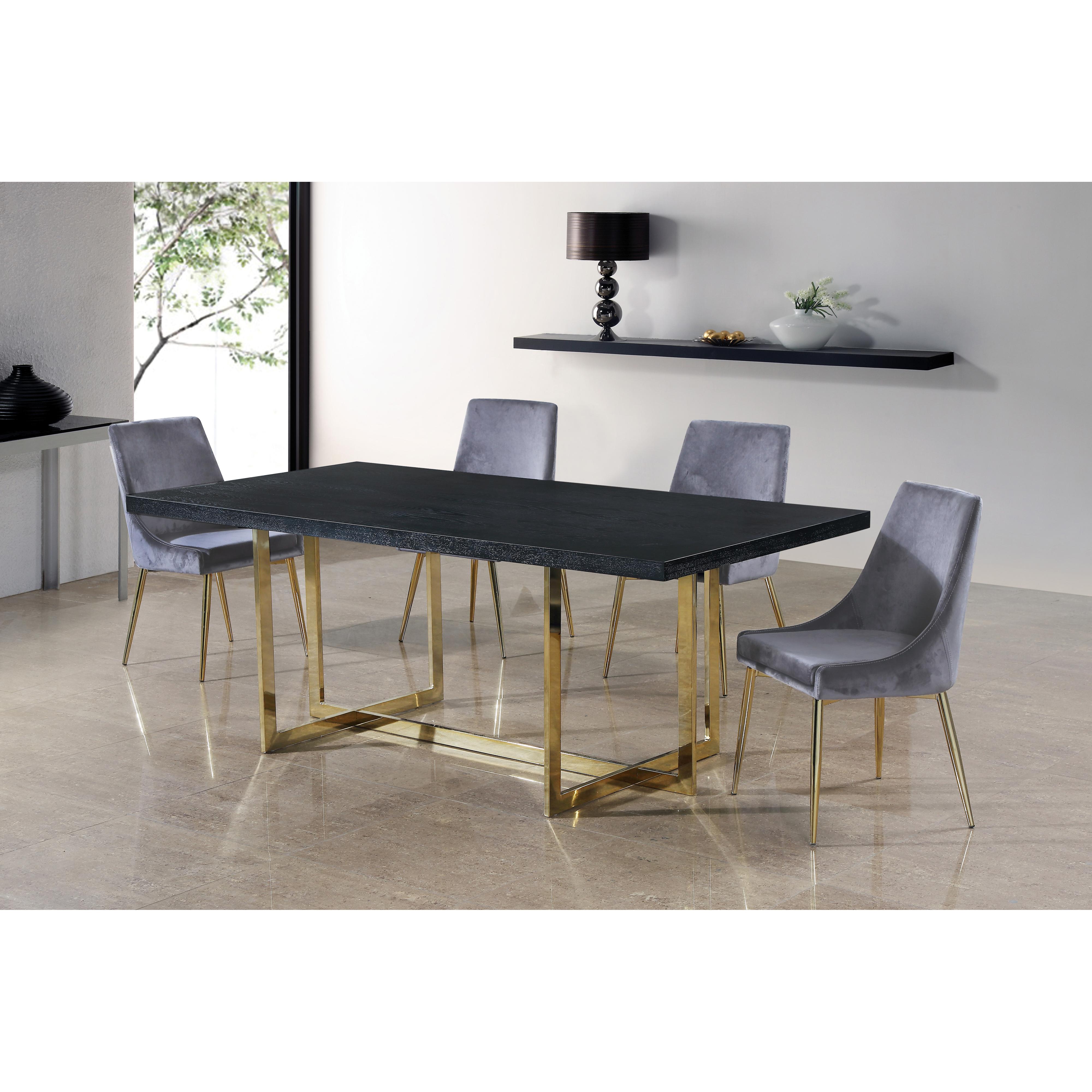 Meridian Karina Grey Velvet Dining Chair