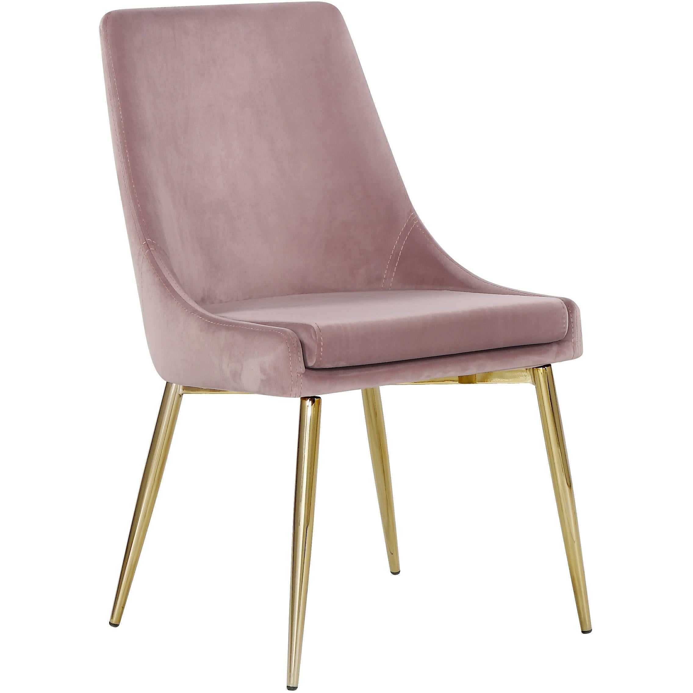 Meridian Karina Pink Velvet Dining Chair