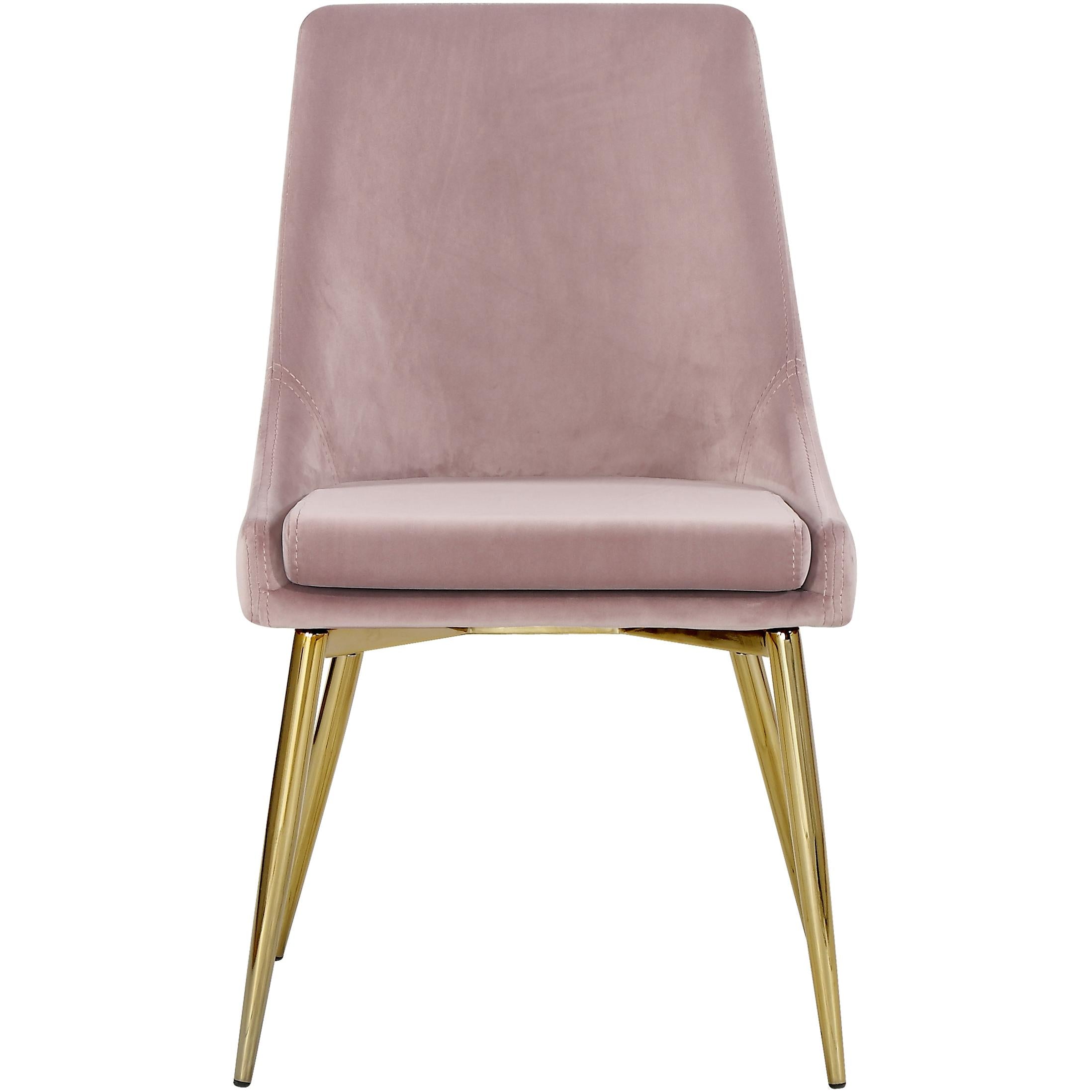 Meridian Karina Pink Velvet Dining Chair