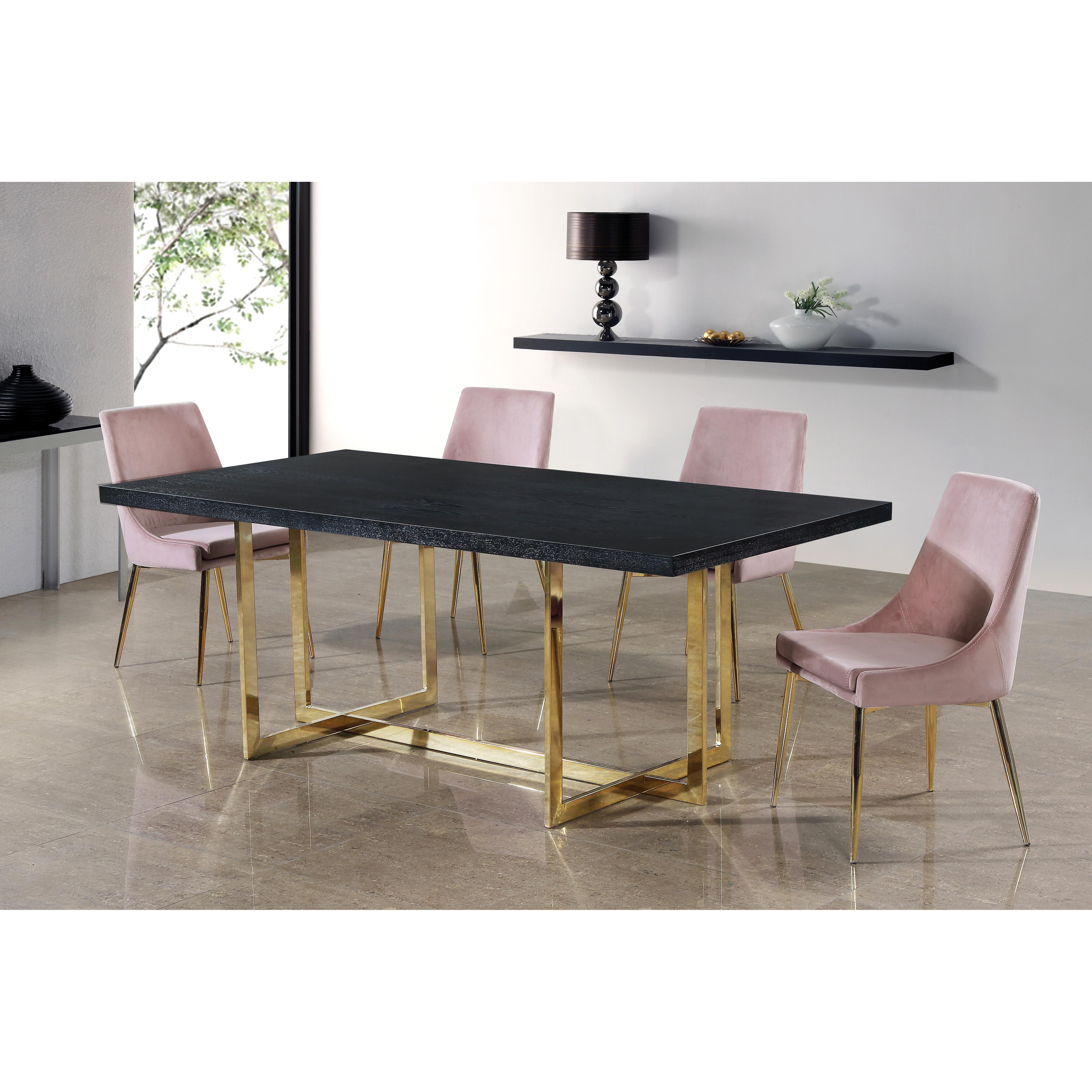 Meridian Karina Pink Velvet Dining Chair