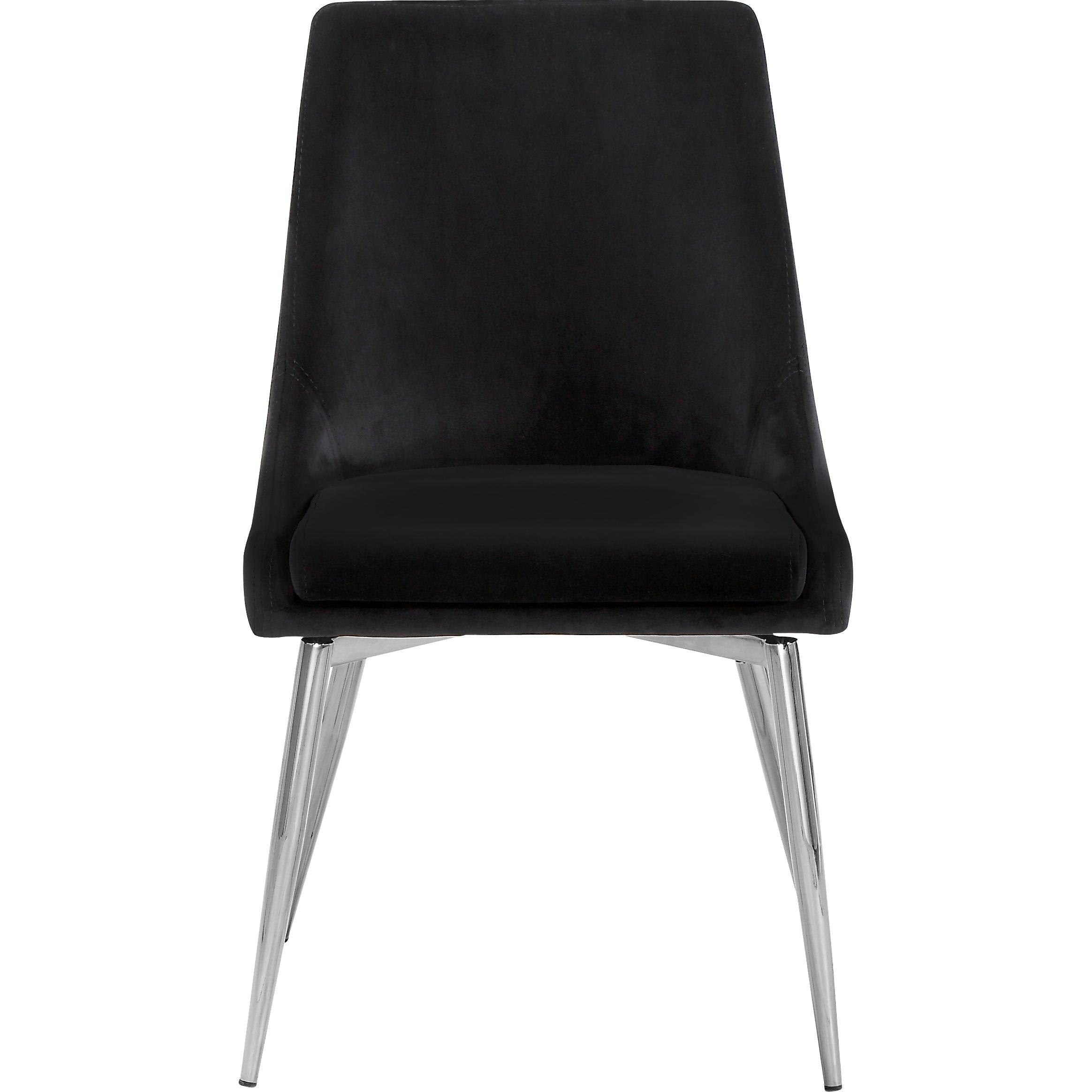 Meridian Karina Black Velvet Dining Chair