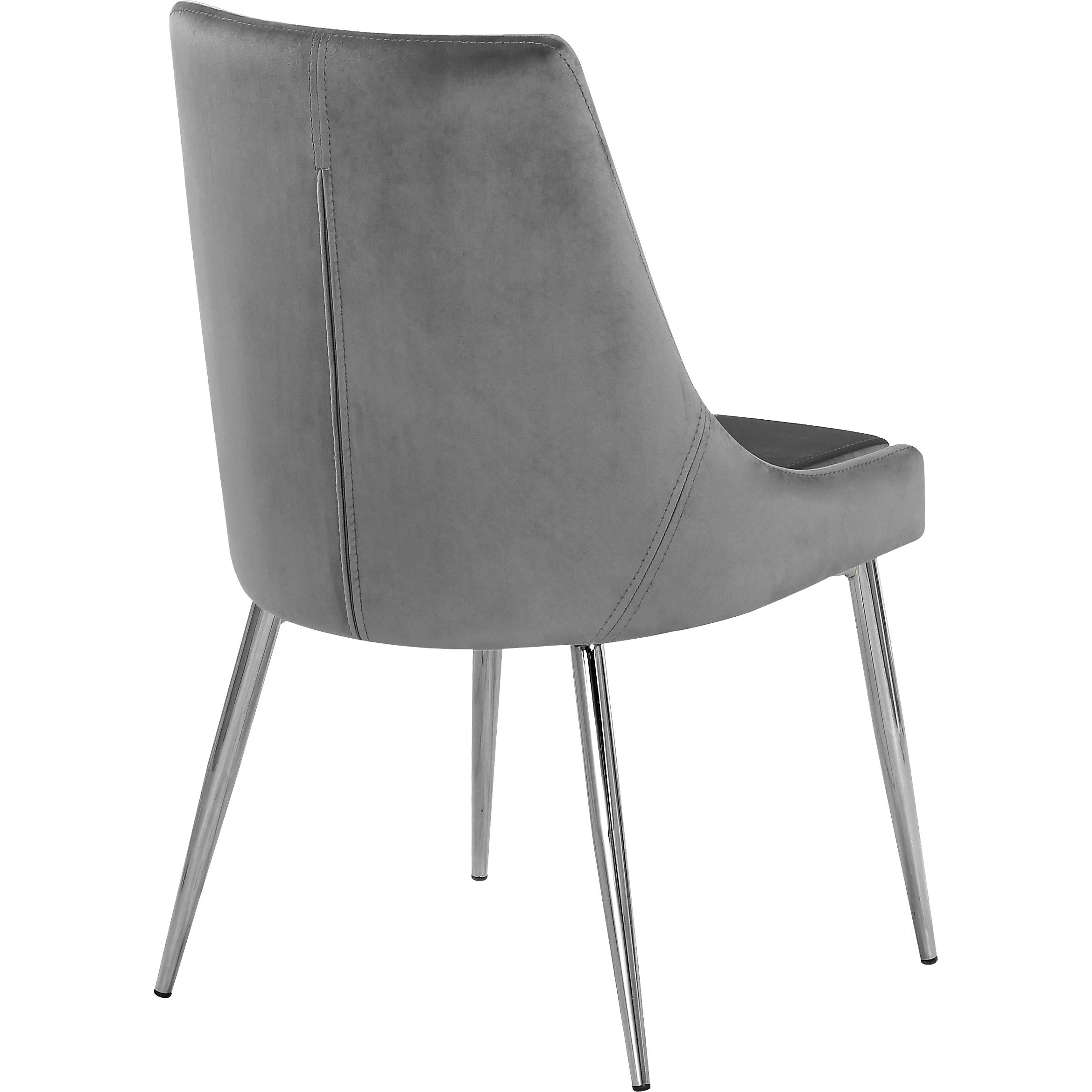 Meridian Karina Grey Velvet Dining Chair