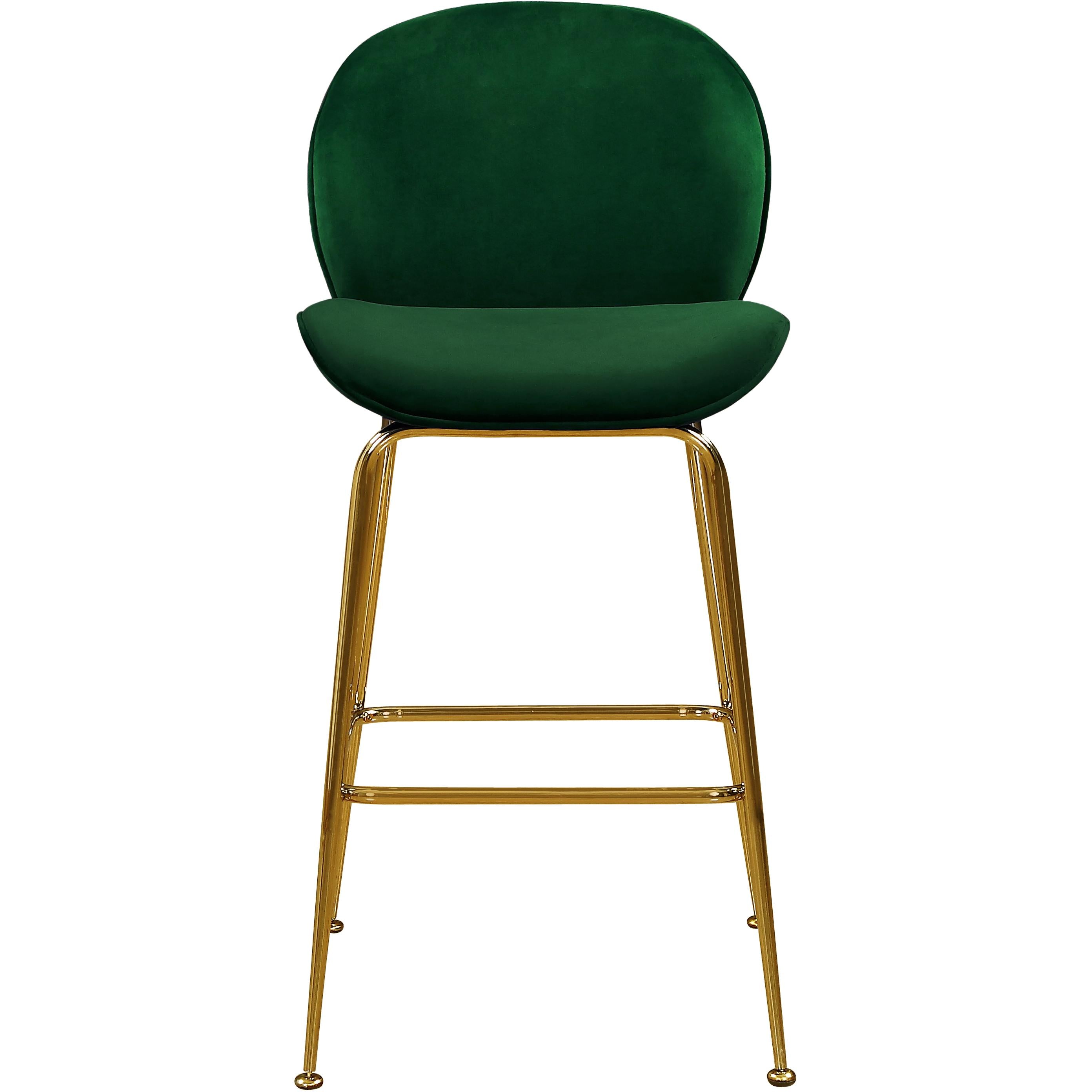 Meridian Paris Green Velvet Stool