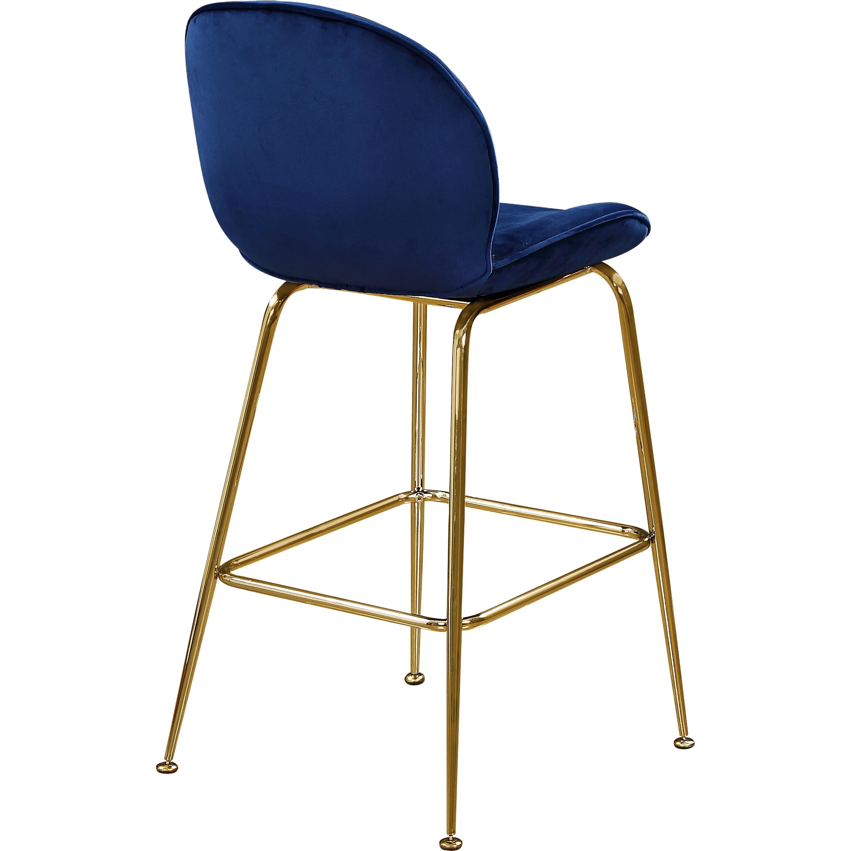 Meridian Paris Navy Velvet Stool