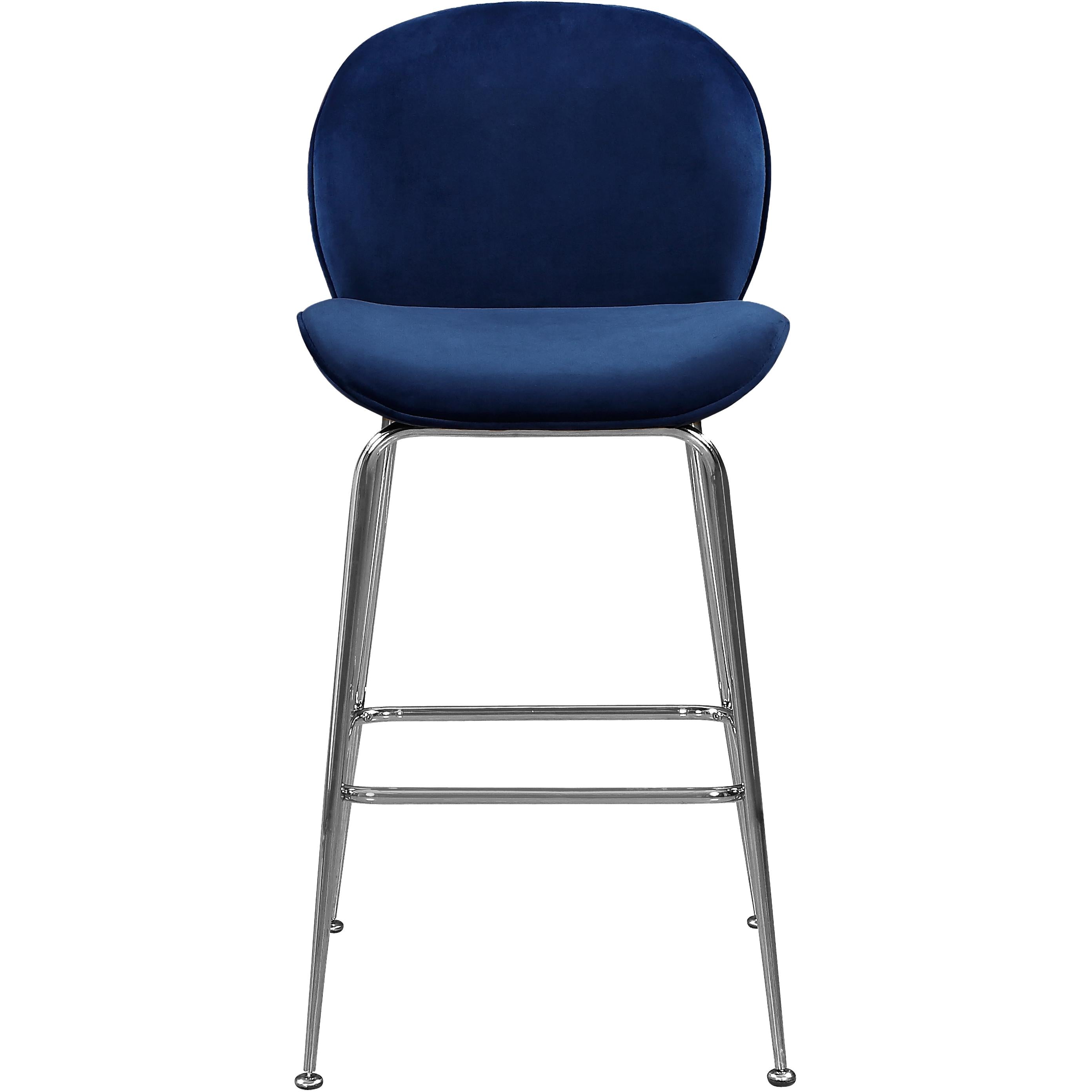 Meridian Paris Navy Velvet Stool
