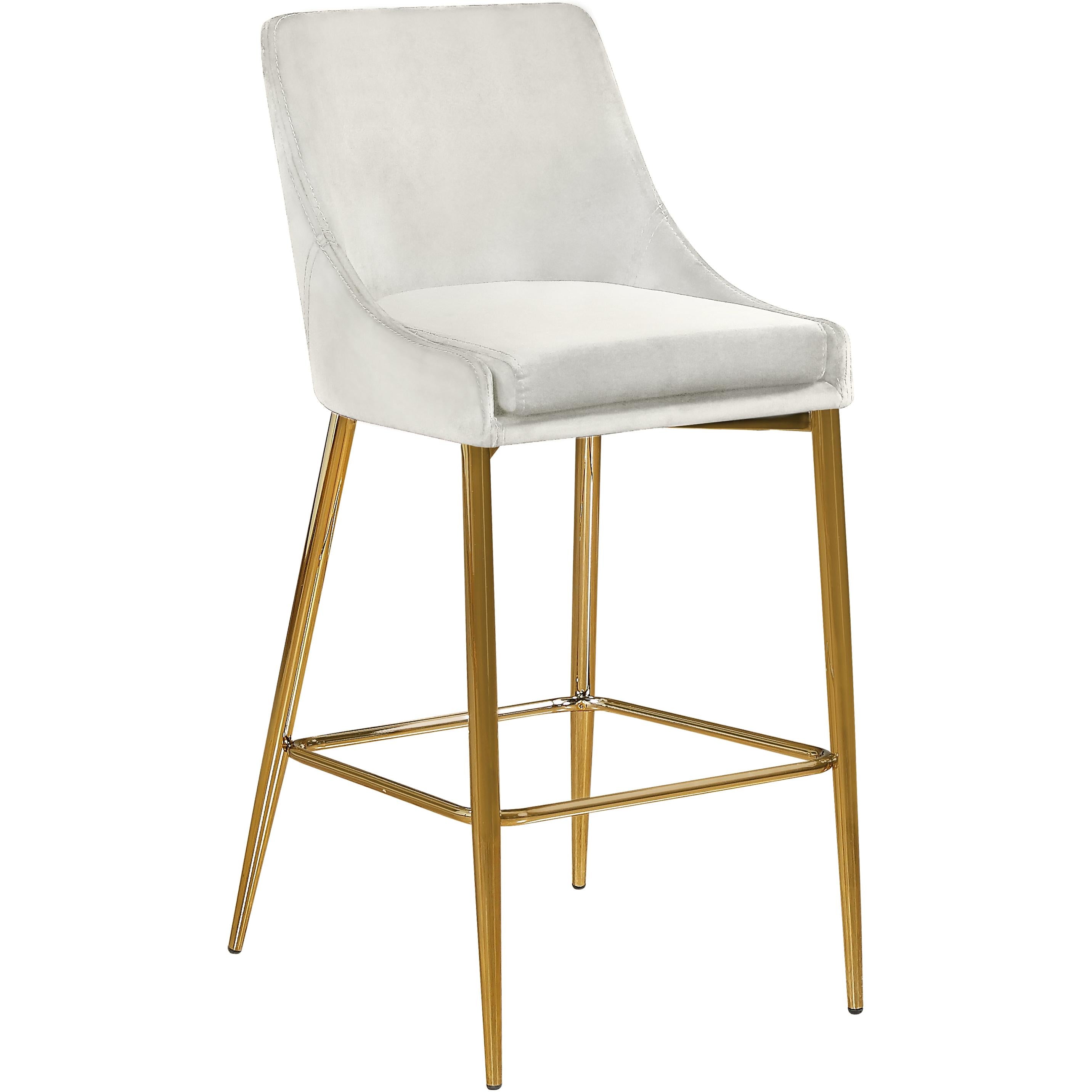 Meridian Karina Cream Velvet Stool