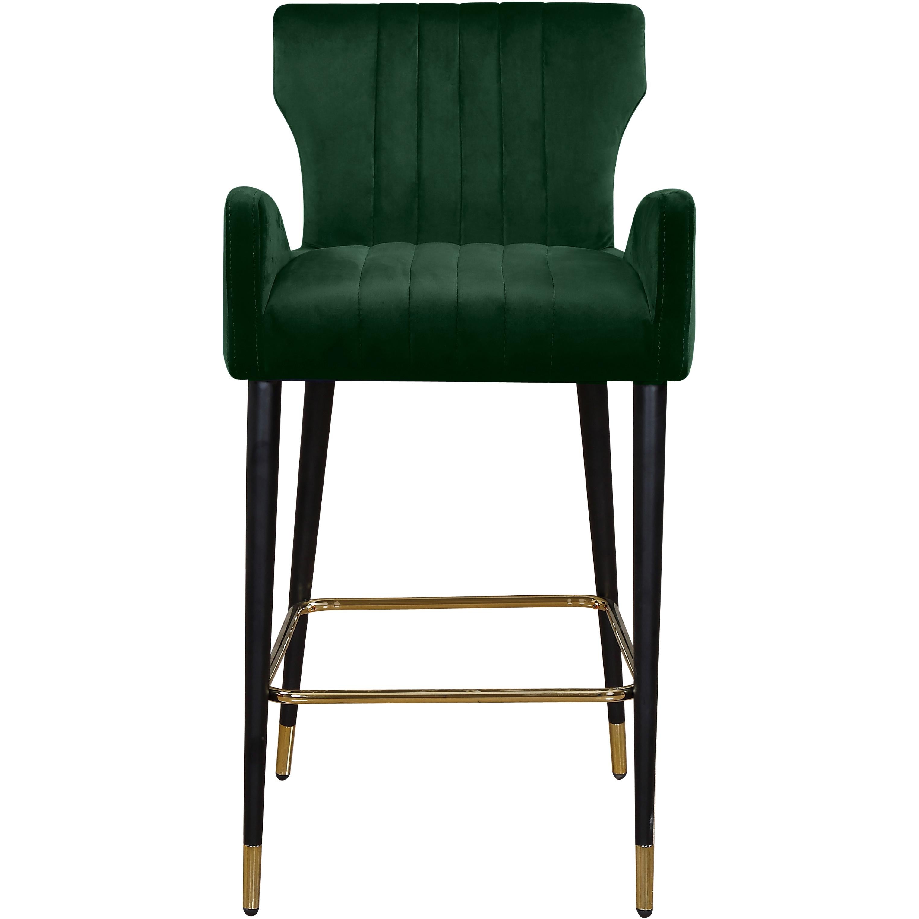 Meridian Luxe Green Velvet Stool