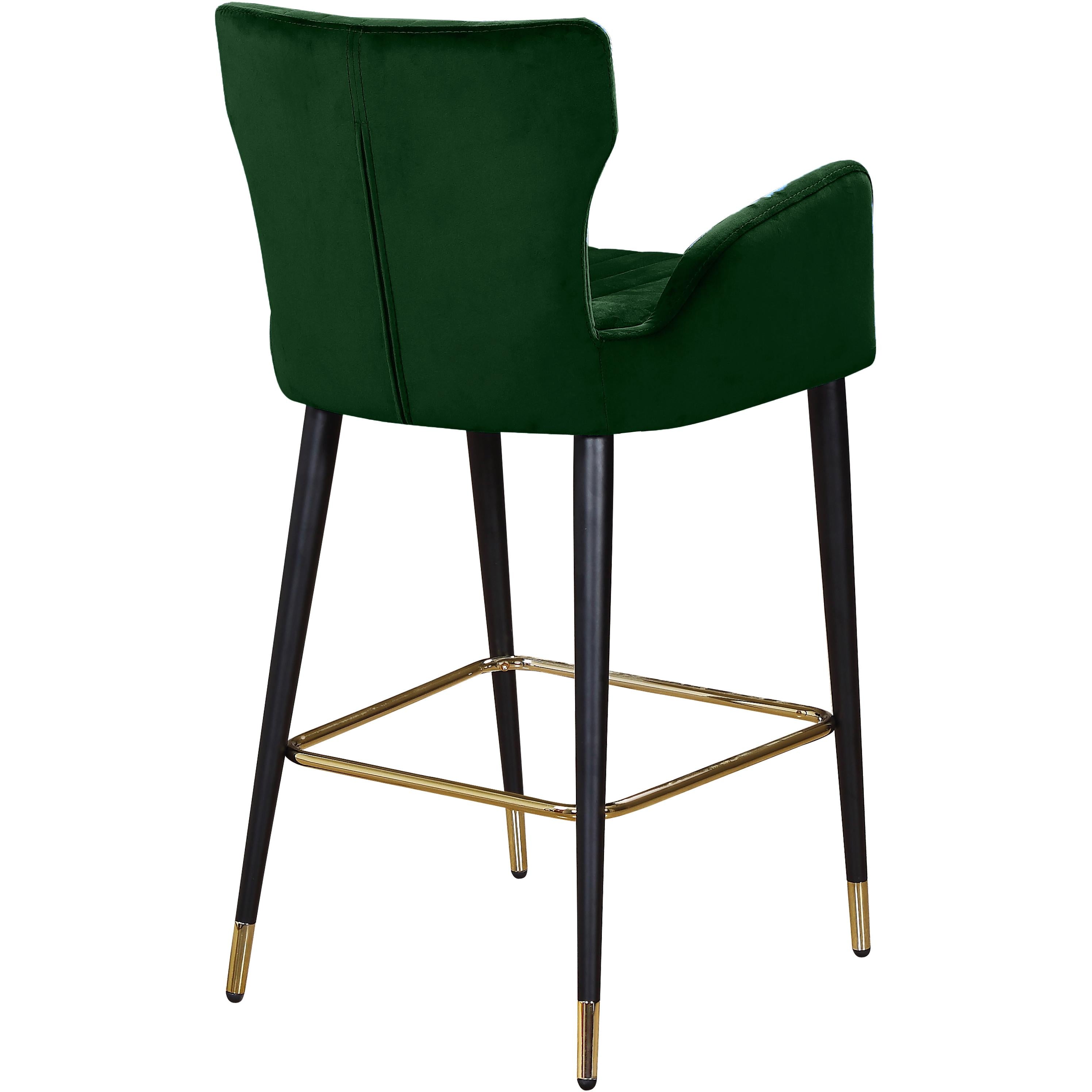 Meridian Luxe Green Velvet Stool
