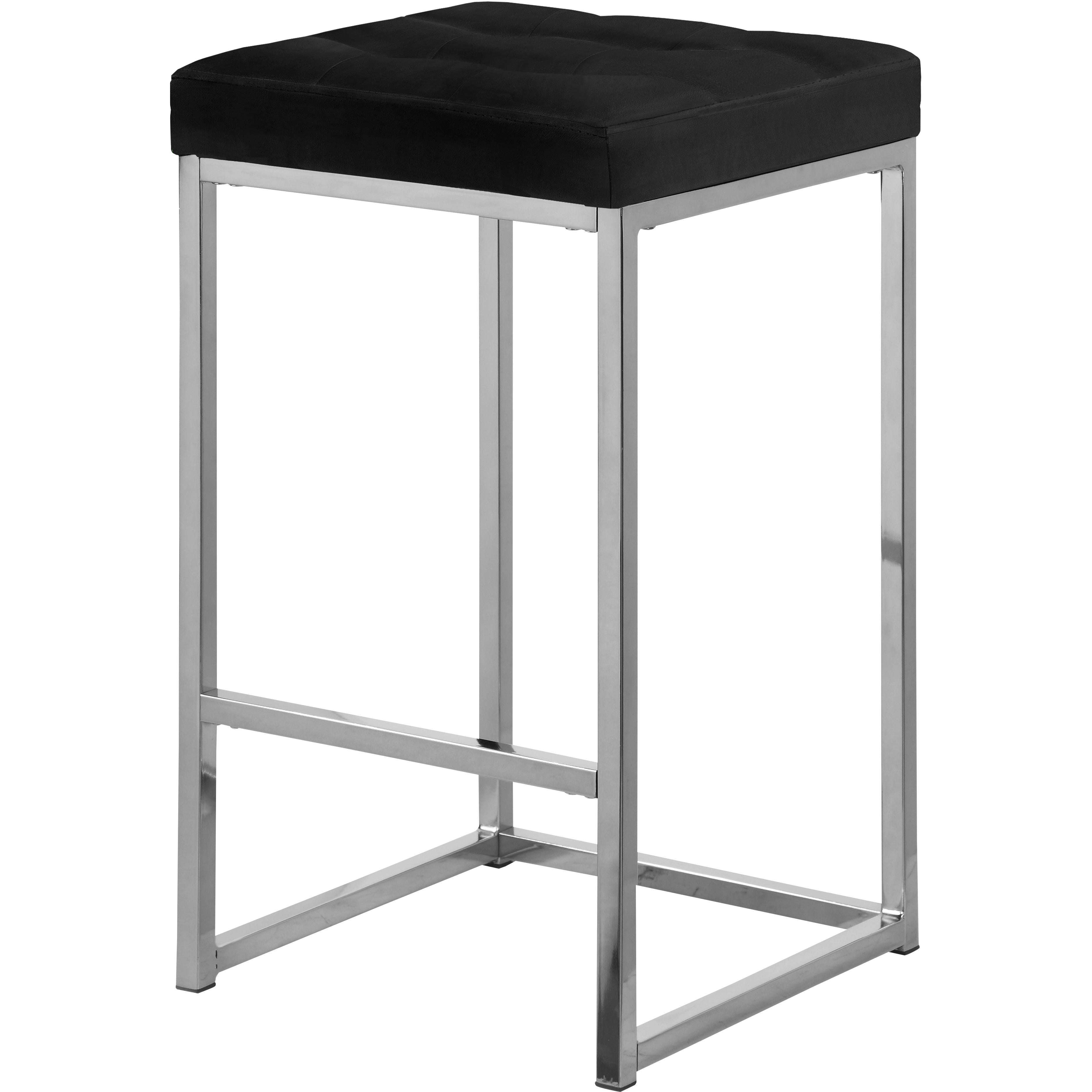 Meridian Nicola Black Velvet Stool