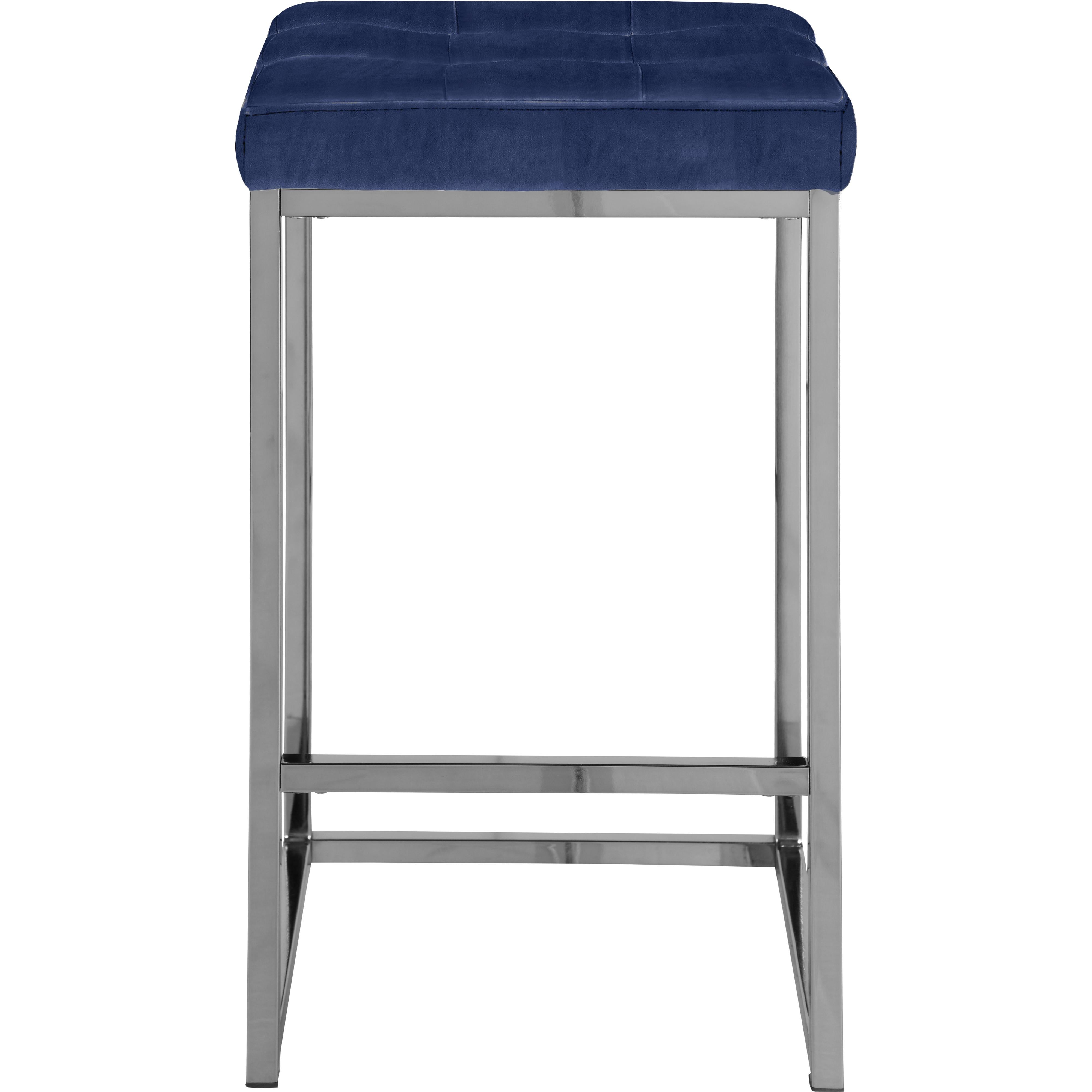 Meridian Nicola Navy Velvet Stool