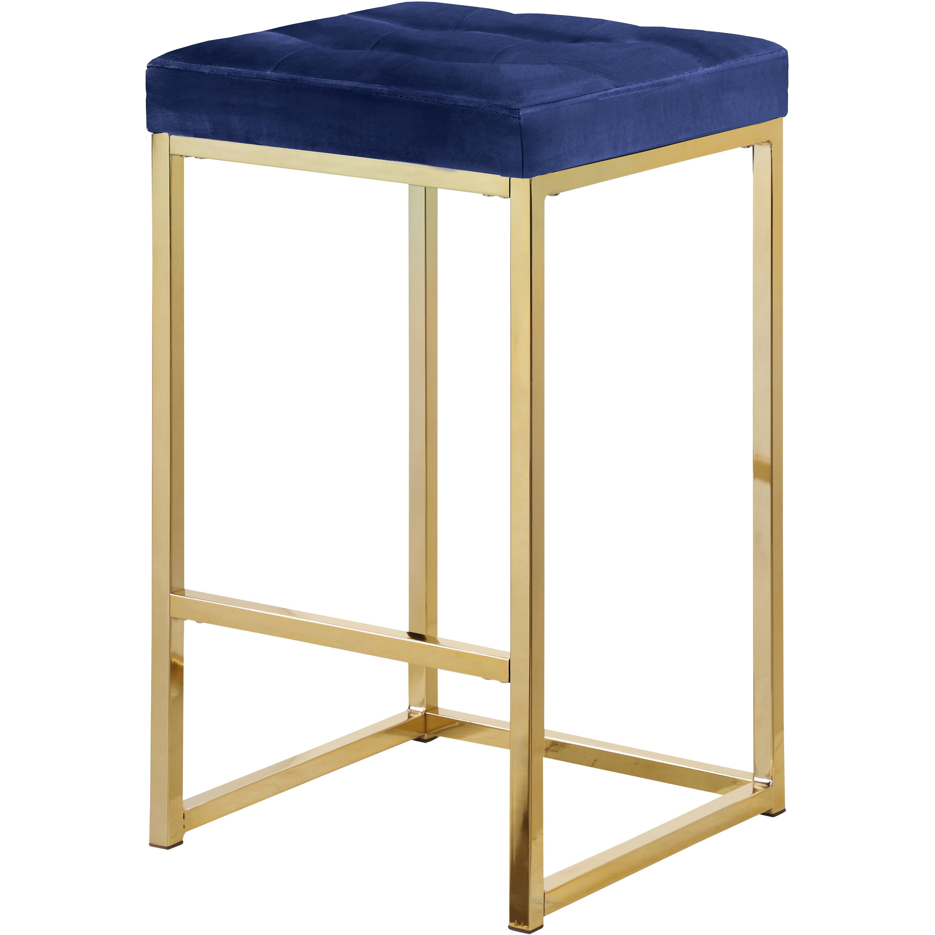Meridian Nicola Navy Velvet Stool